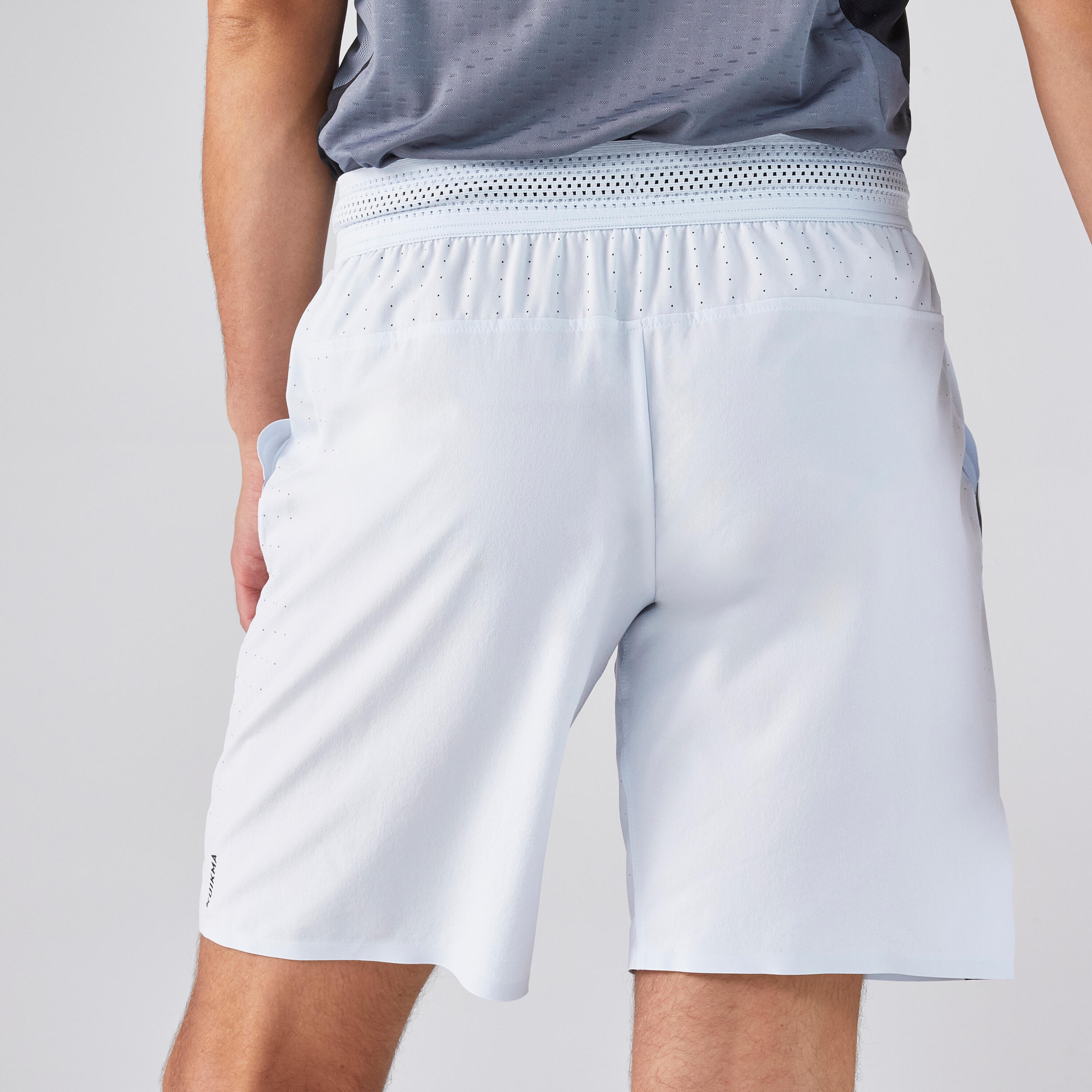 Ademende padelshort voor heren Dry + lichtblauw 2/7