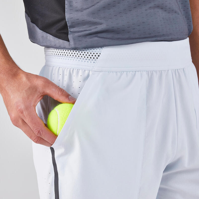 Calções de padel respiráveis Dry + Homem azul claro