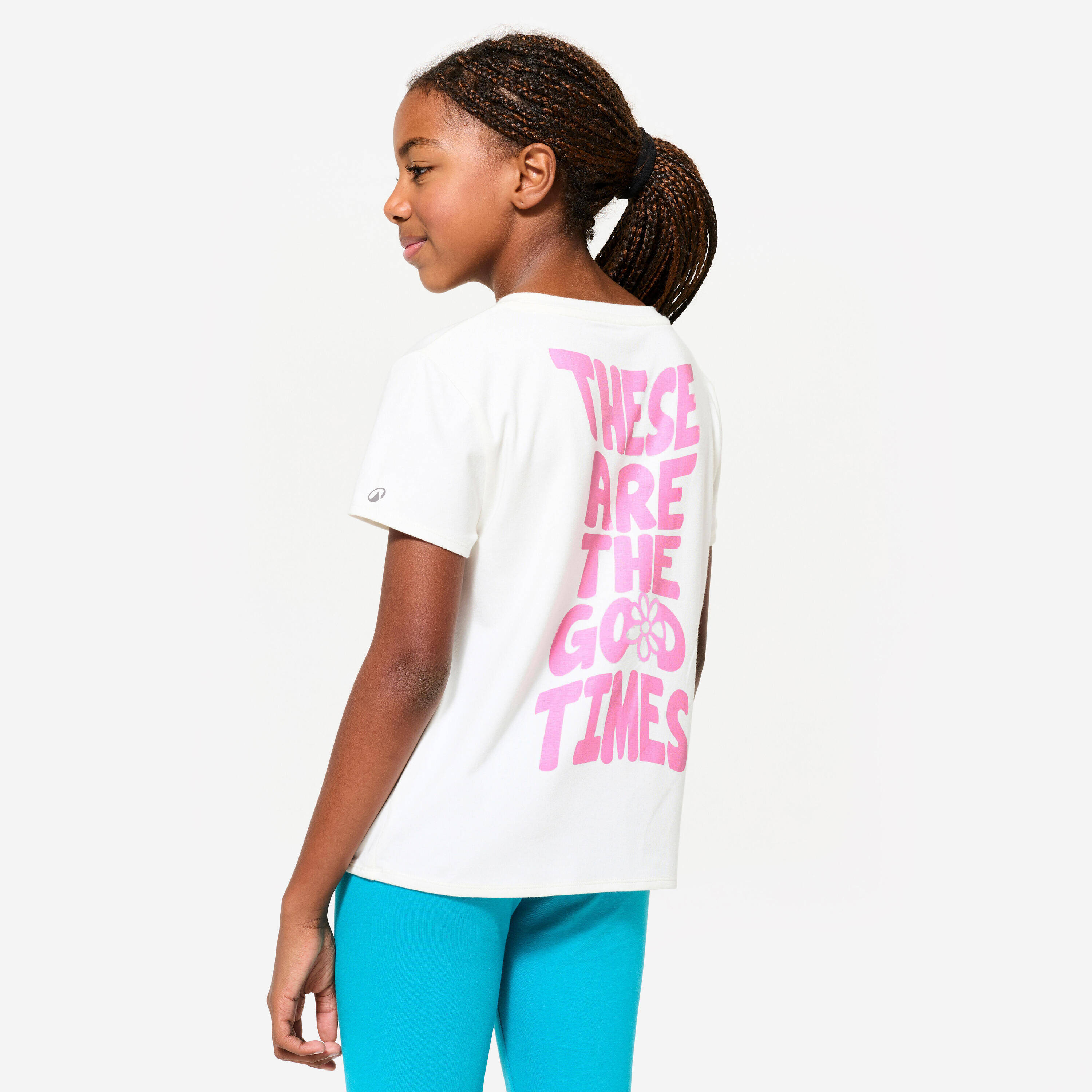 Girls' Multisports Cotton T-Shirt 500 - Cotton White -  4