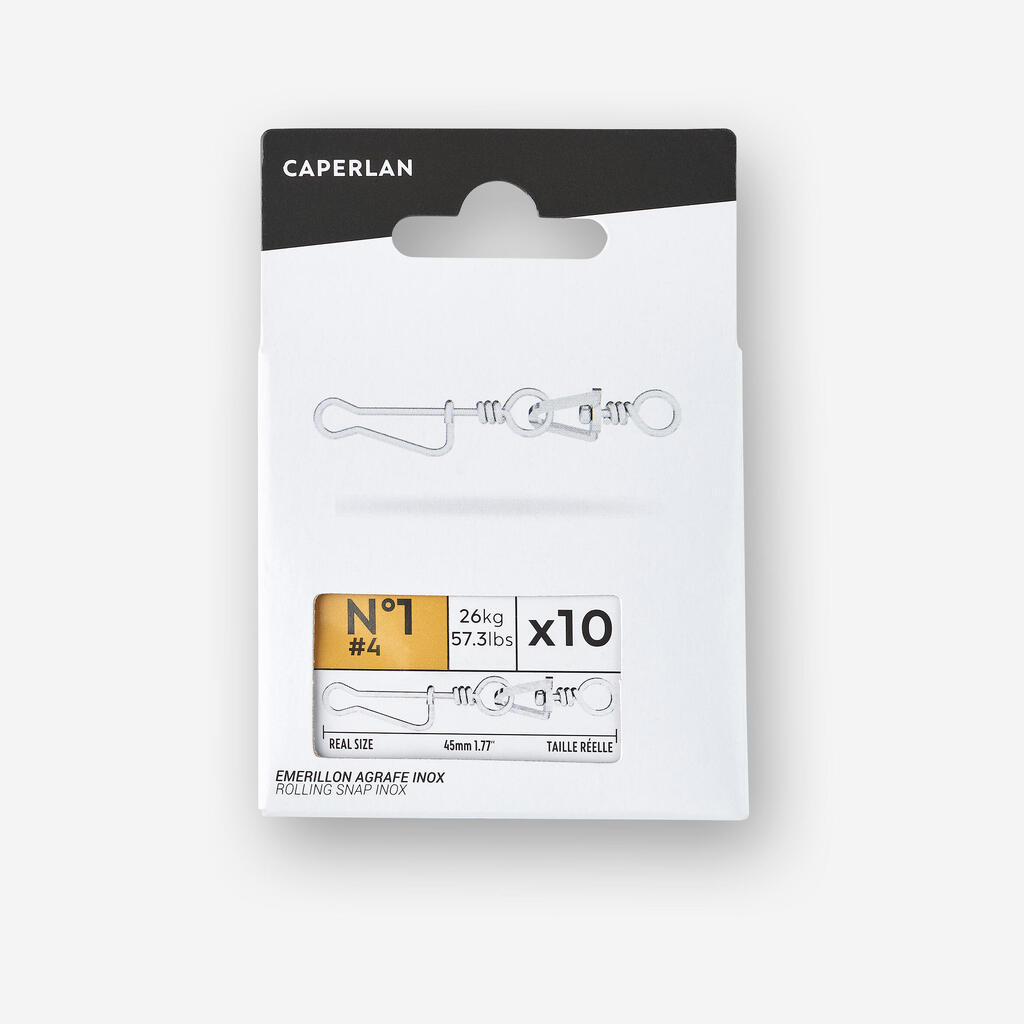 STAINLESS STEEL SWIVEL CLIP ROLLING SNAP