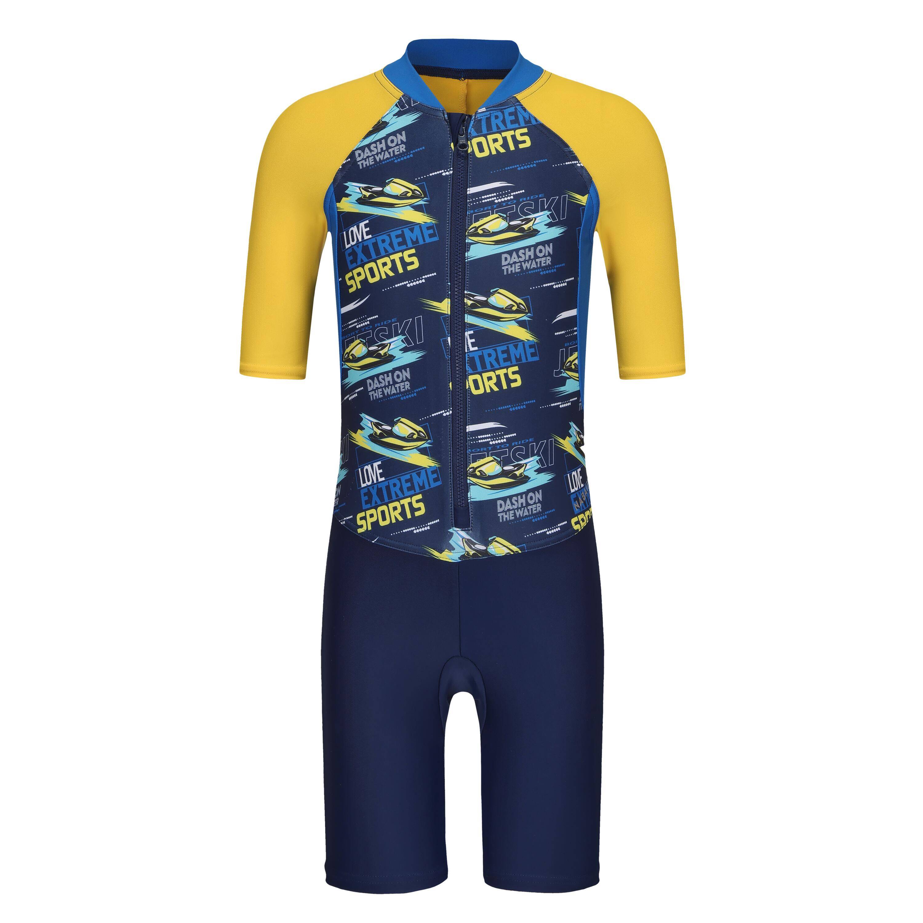 Boys’ suit - Shorty 100 short sleeve - SPEED NAVY -  2