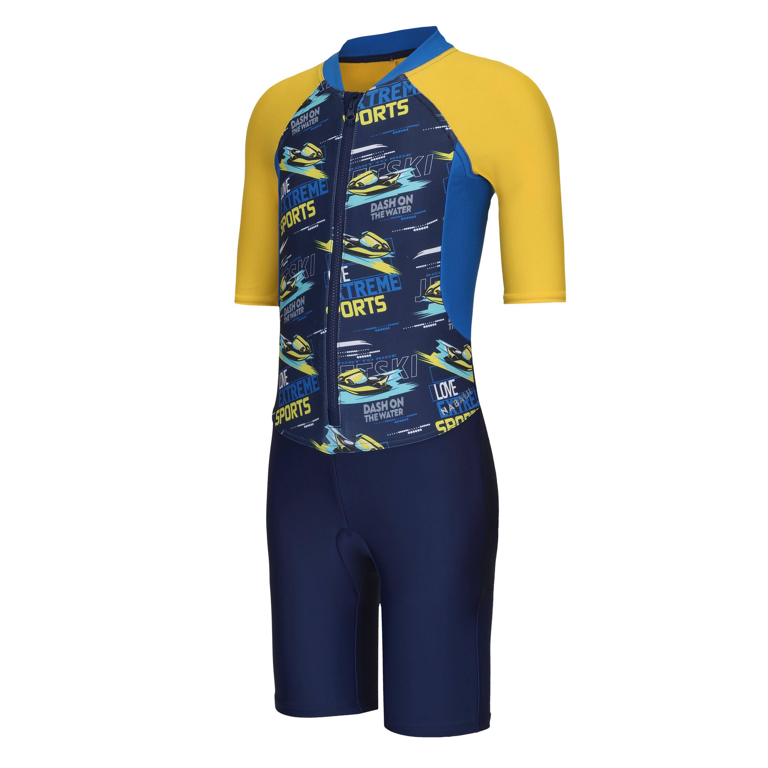 Boys’ suit - Shorty 100 short sleeve - SPEED NAVY -  4