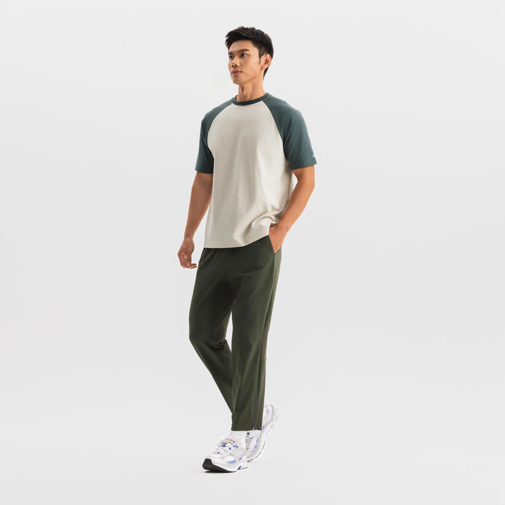 T-Shirt d’Entraînement à Manches Raglan pour Homme 520 - Gris Perle