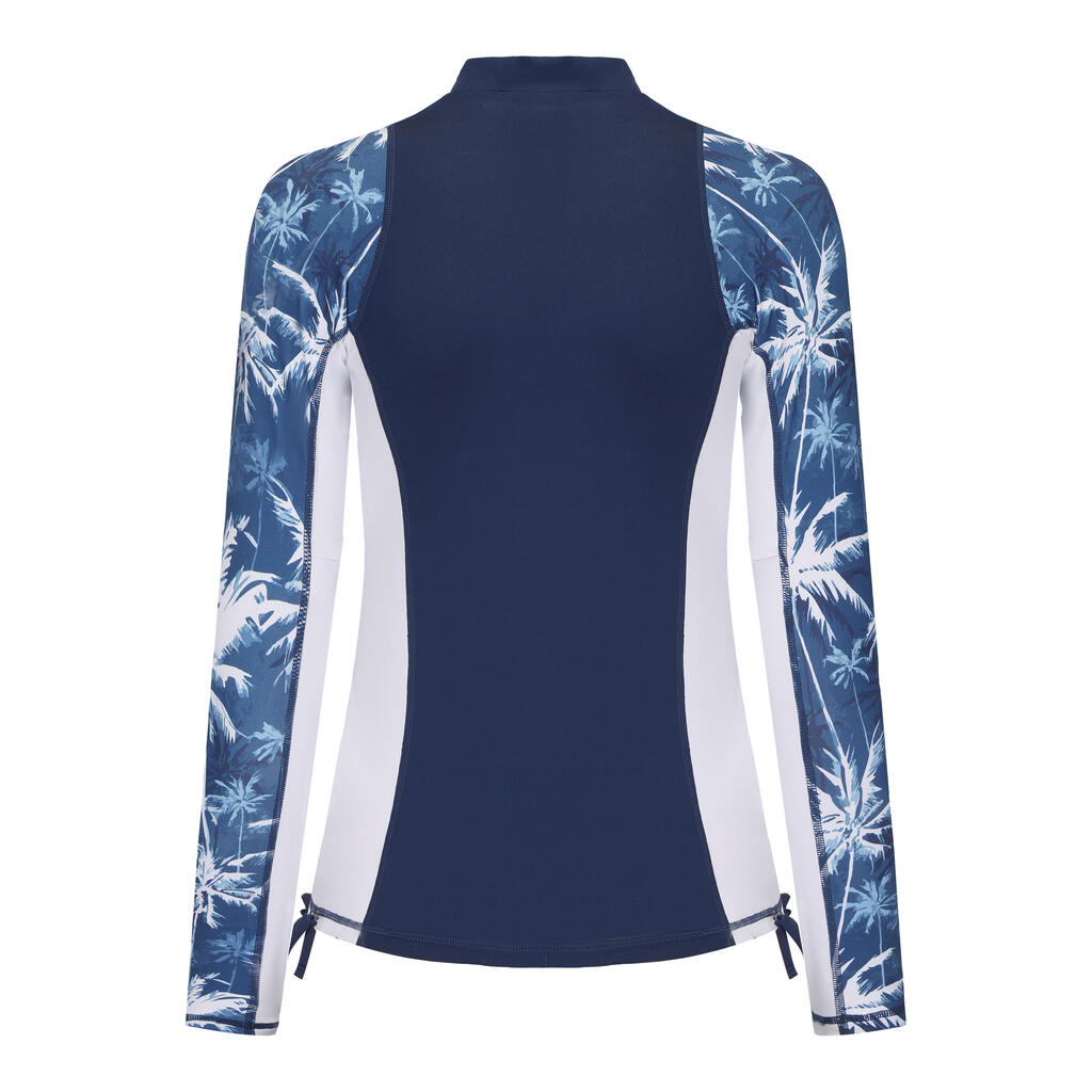Tee shirt anti uv manches longues Femme - 500 flow bleu et violet