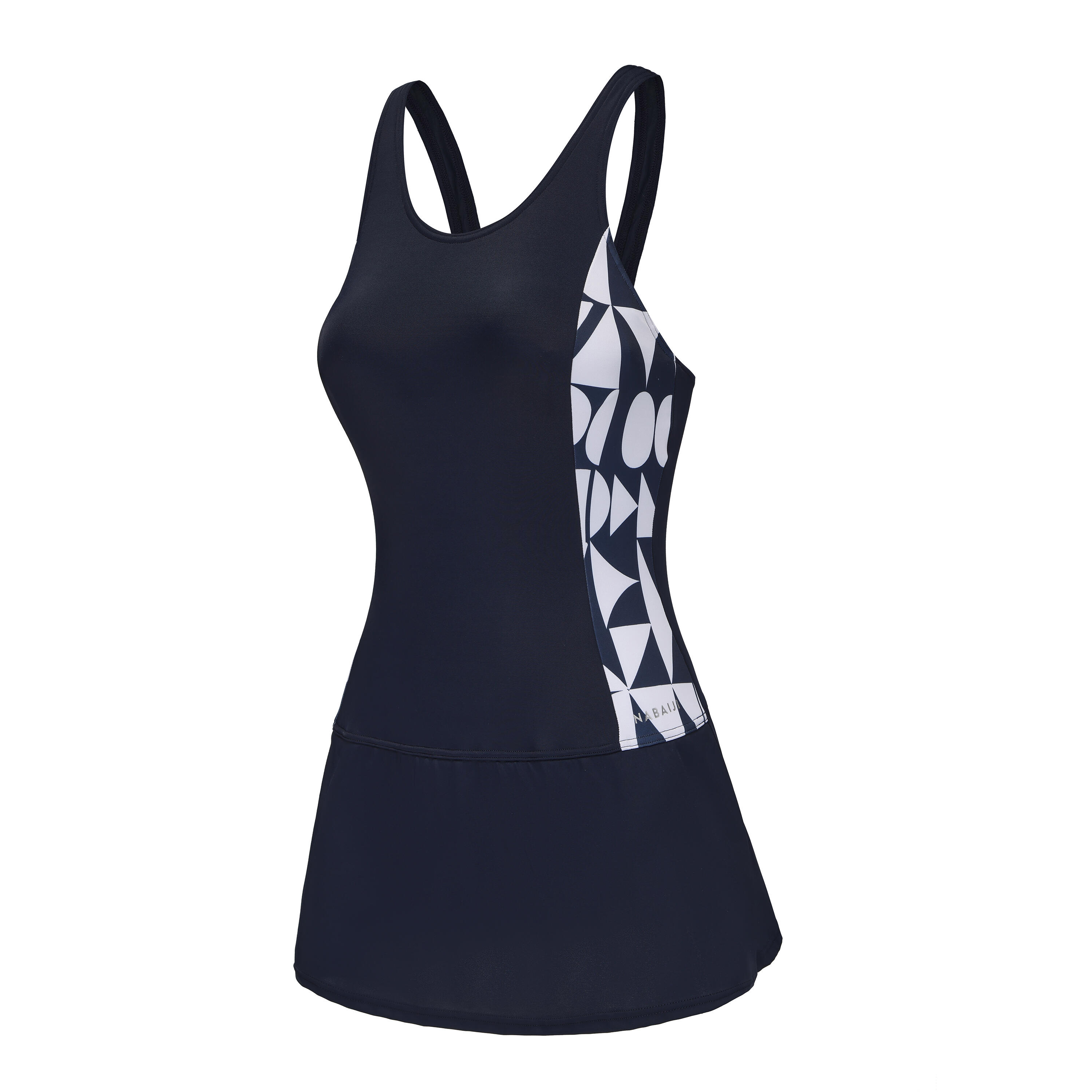 Women’s one-piece swimsuit Vega skirt NAVY TRIA