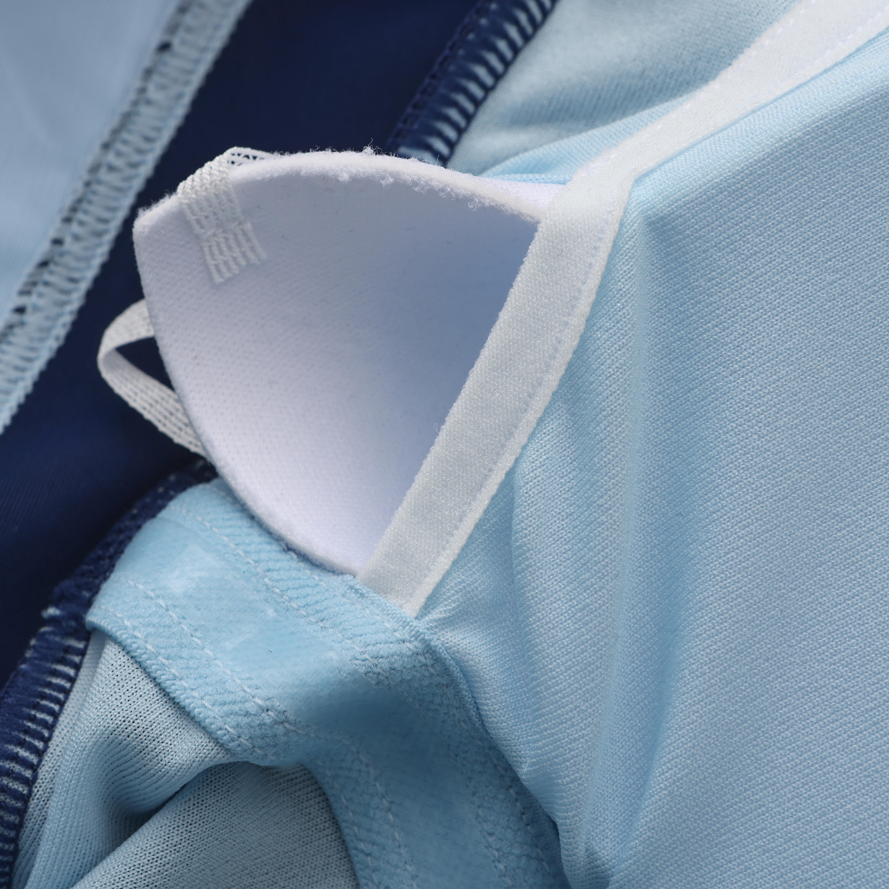 One-piece swimsuit with zip skirt UNA navy/blue