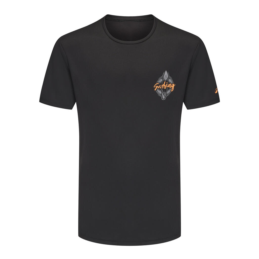 T-shirt de surf manches courtes UPF50+ Homme - GRAFFITI BLK