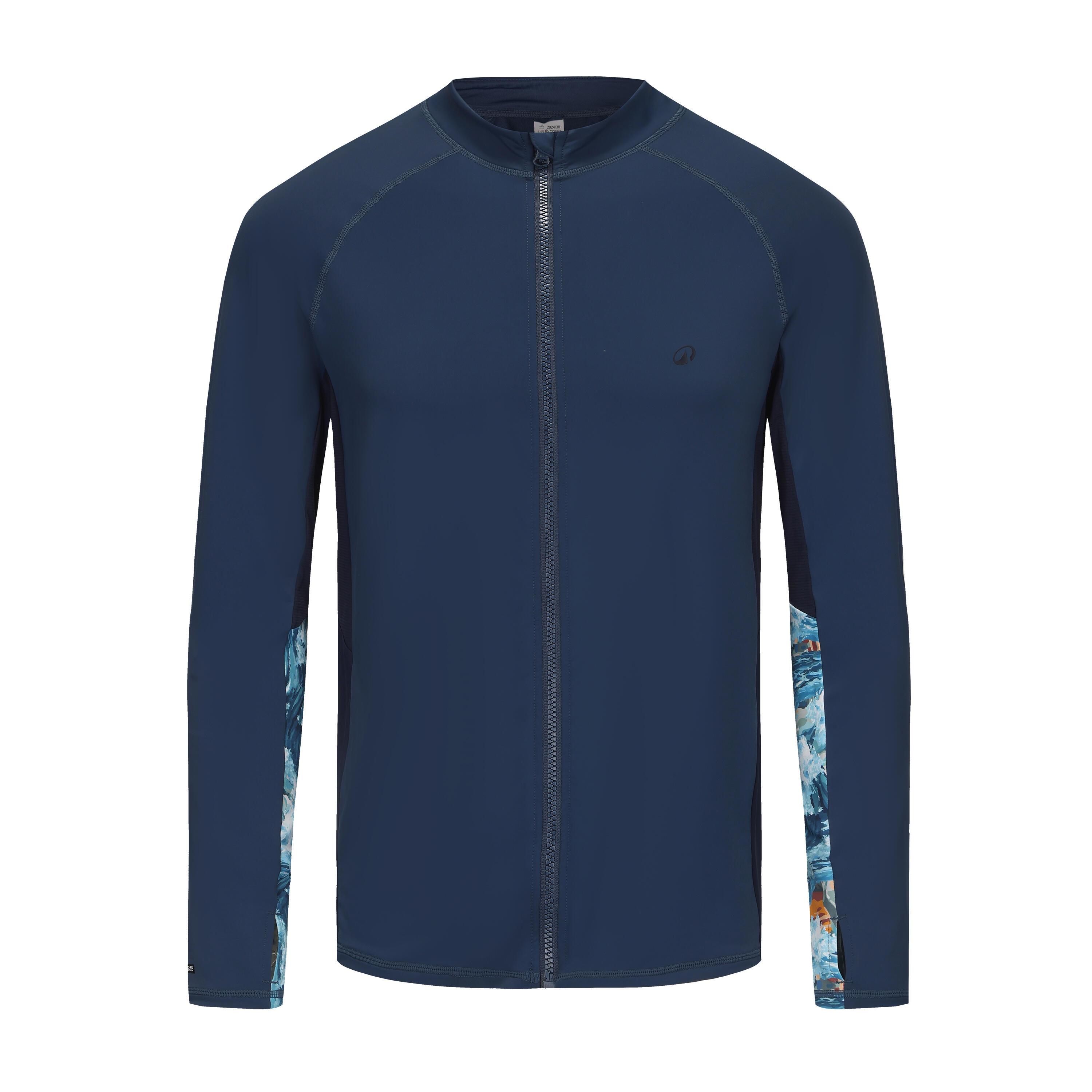 SURFING MEN sun-protection ZIP TOP 550+ cool feeling -NAVY COOL