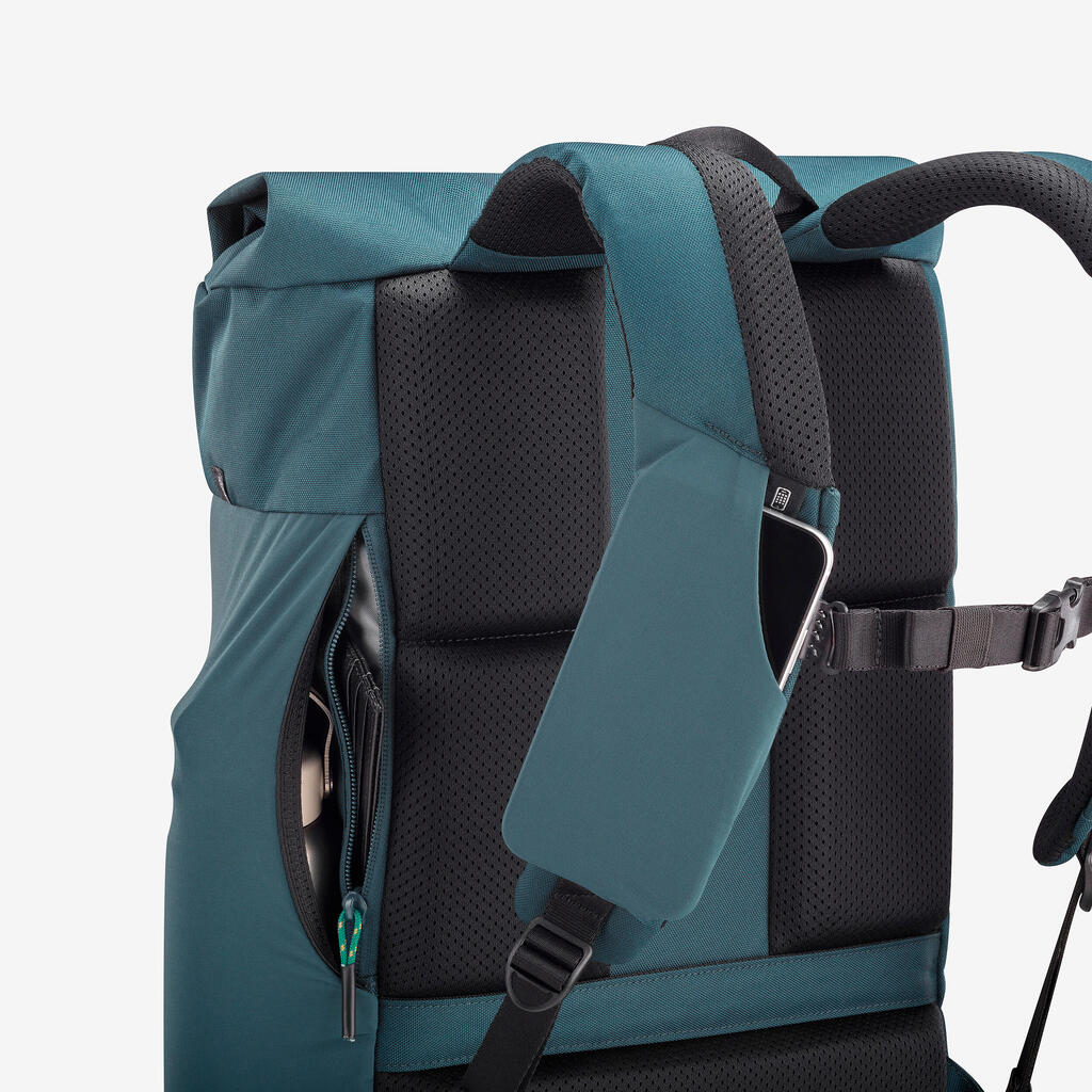 Sac à dos de randonnée 23L, NH500 Escape Rolltop vert foncé