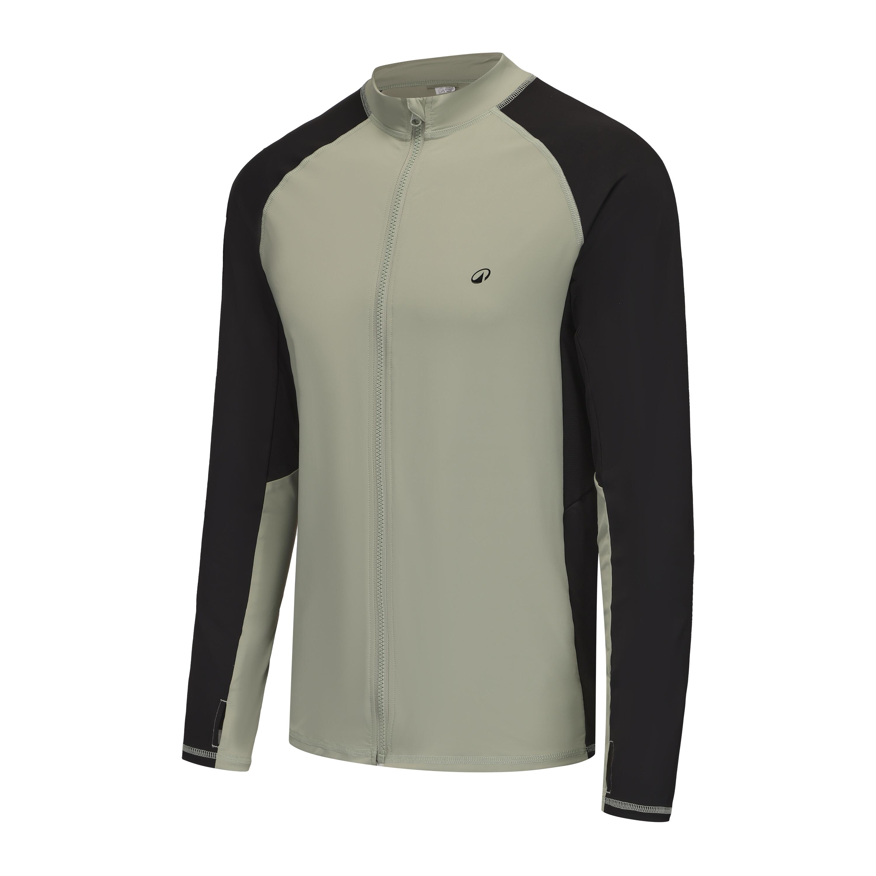 SURFING MEN sun-protection ZIP TOP 550+ cool feeling -KHAKI COOL