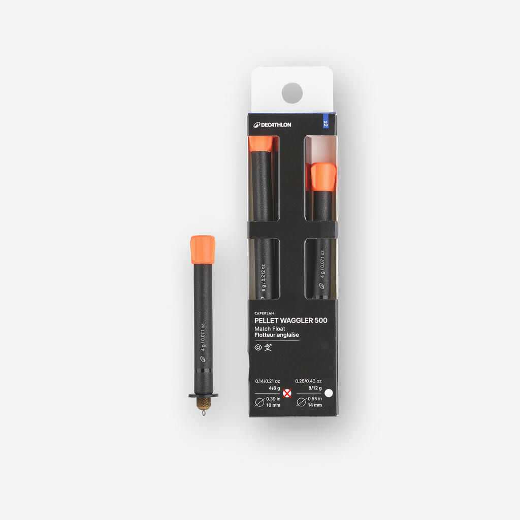 Komplet od 2 vegler plovka za ribolov šarana 500 4 g 6 g
