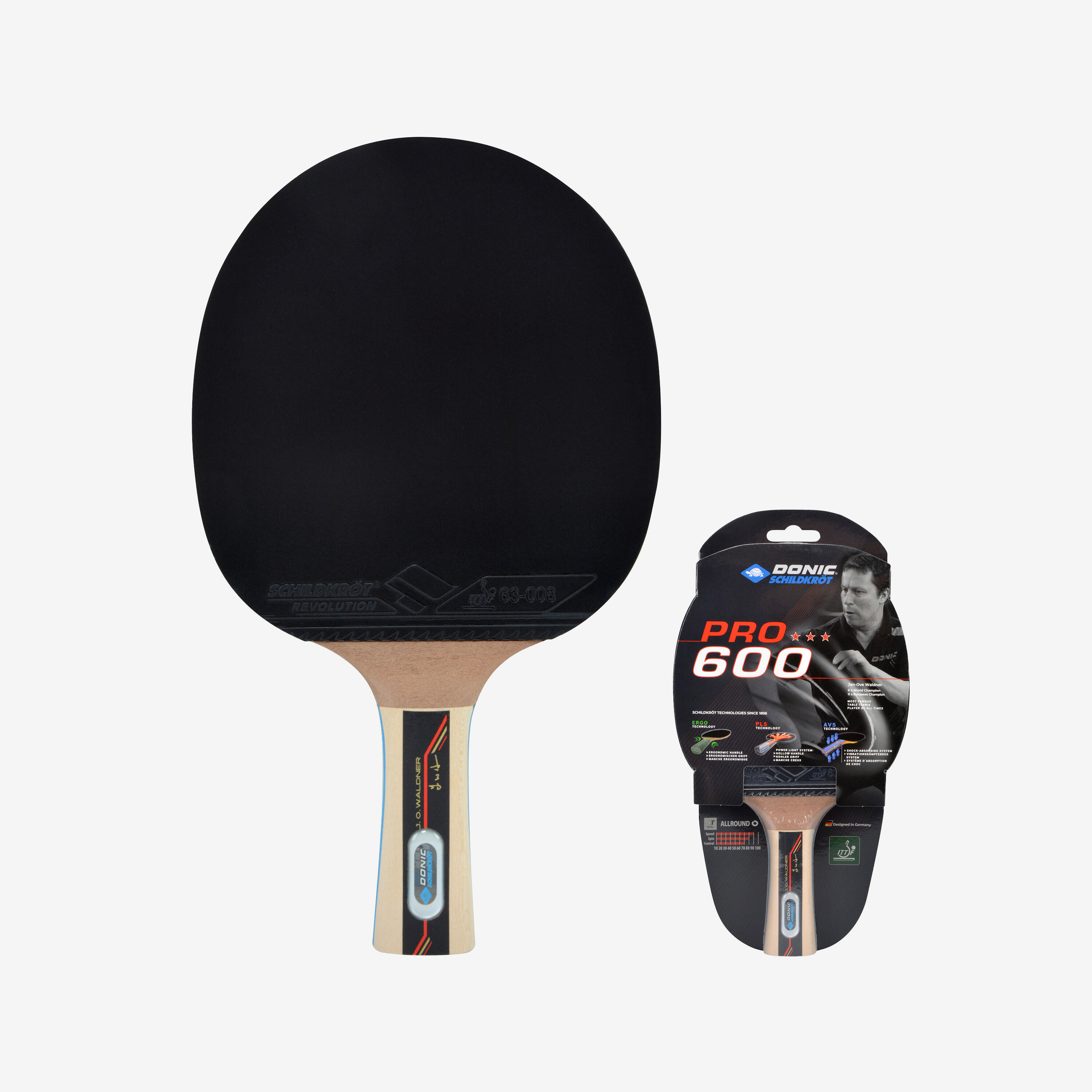 Raquette de tennis de table en club - Donic Pro 600 3* 7/7
