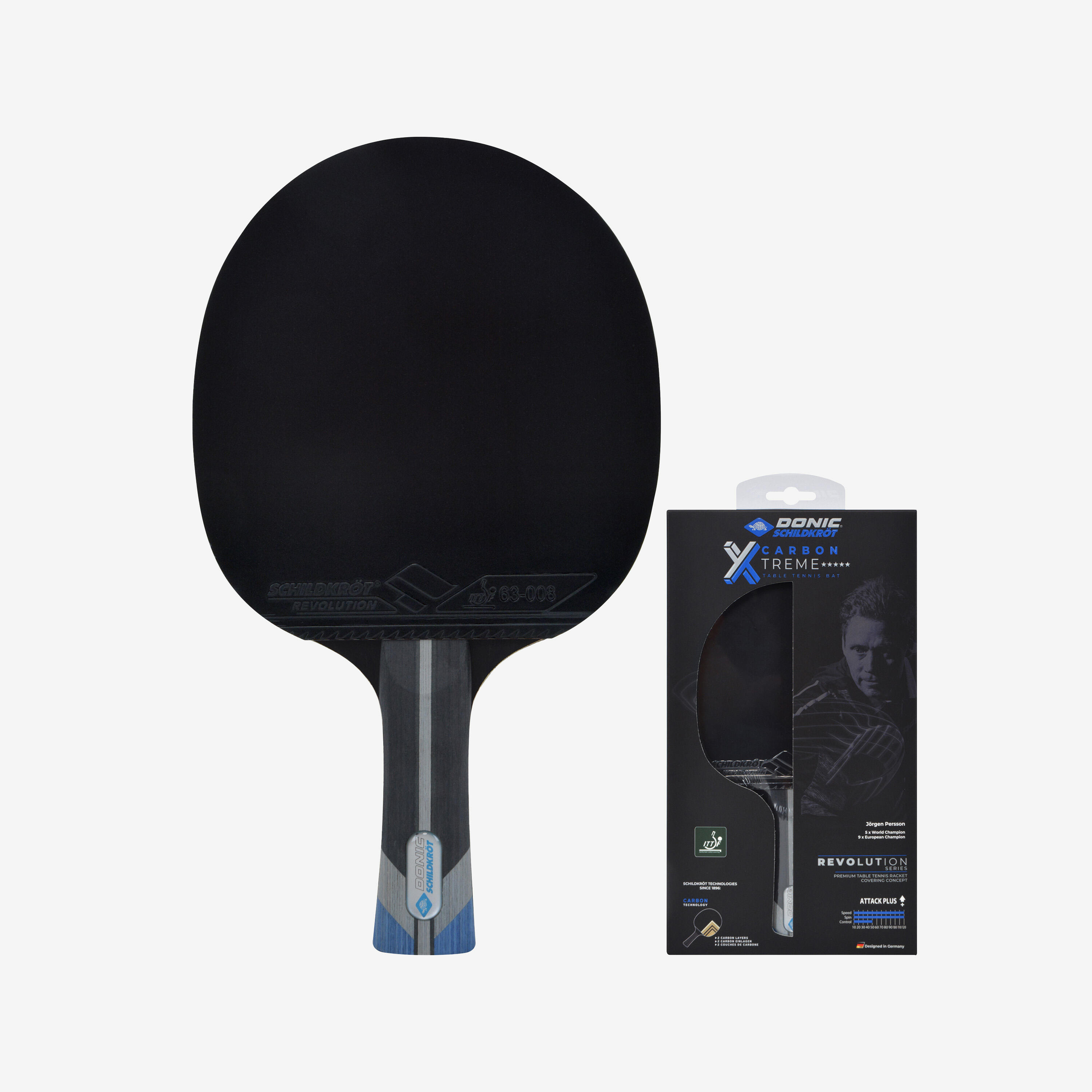 Raquette de tennis de table en club - Donic Carbon Xtreme  5* 7/7