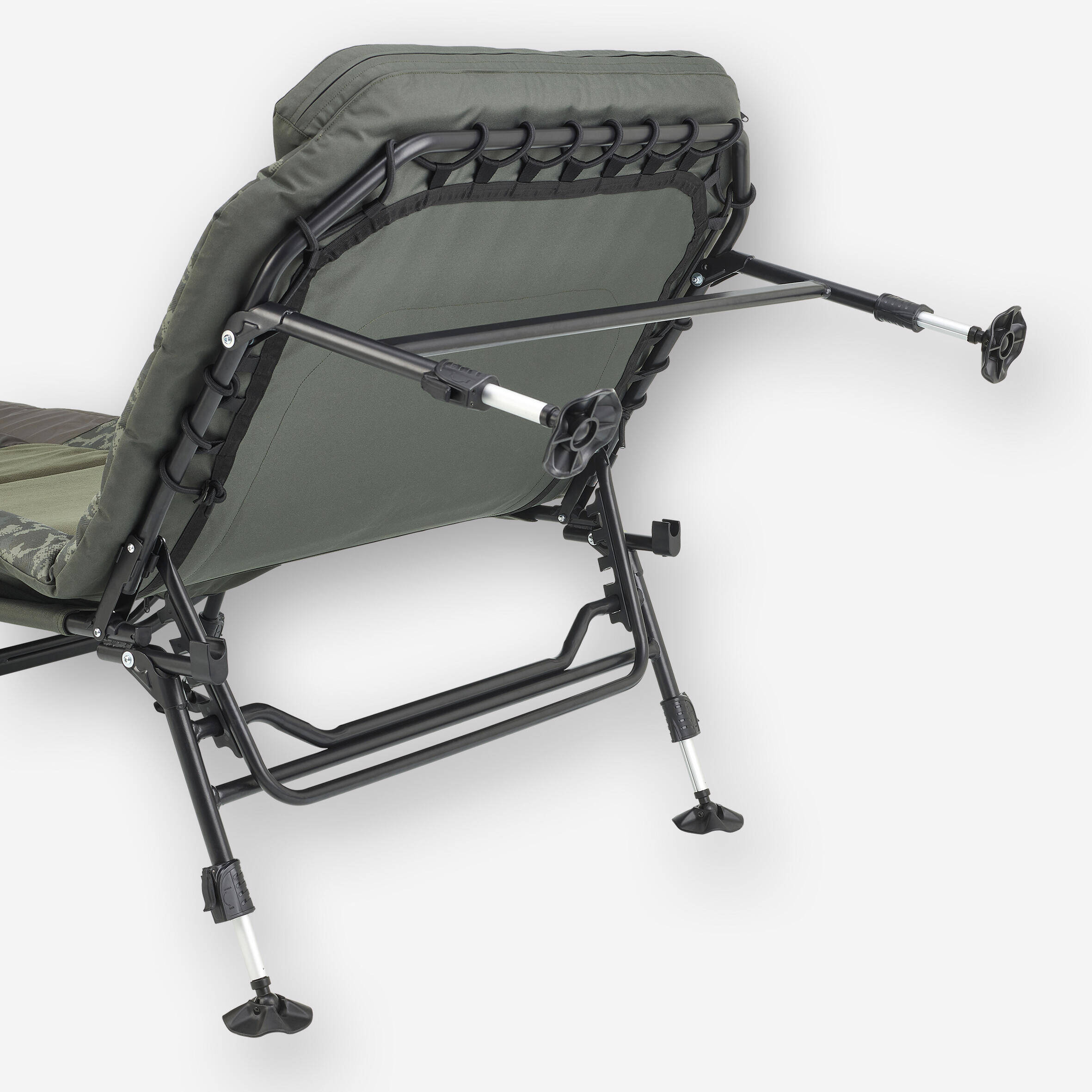 Carp Fishing Bedchair 900 Compact and Foldable Supports up to 140 Kg - Green -  4