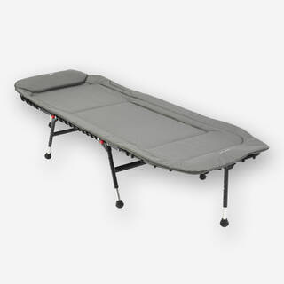 Carp Fishing Bedchair 100 Compact and Foldable Supports up to 110 Kg - Grey