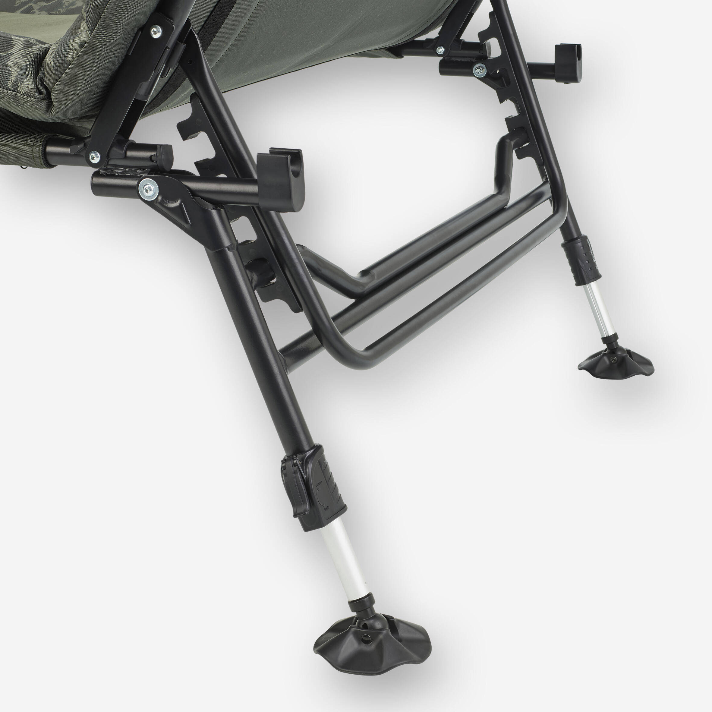Carp Fishing Bedchair 900 Compact and Foldable Supports up to 140 Kg - Green -  5