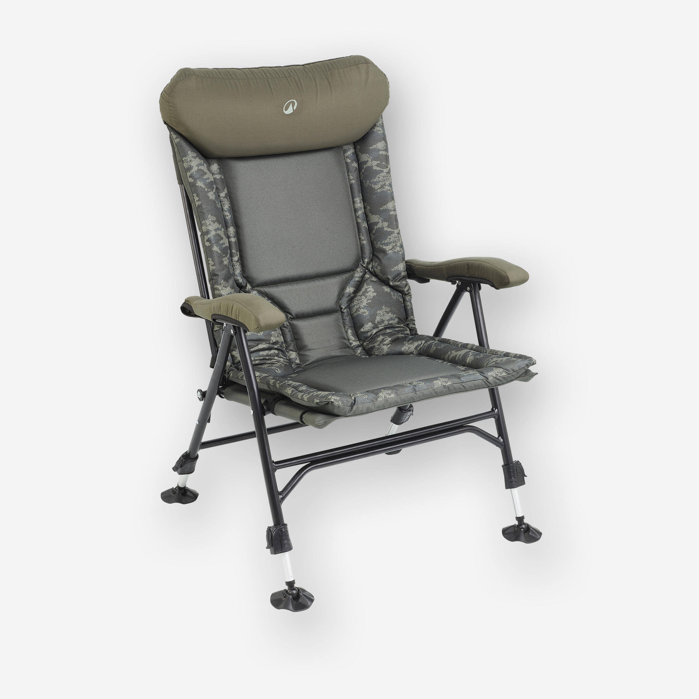 Camping Bed Chair Foldable Morphoz - Camo green -  1