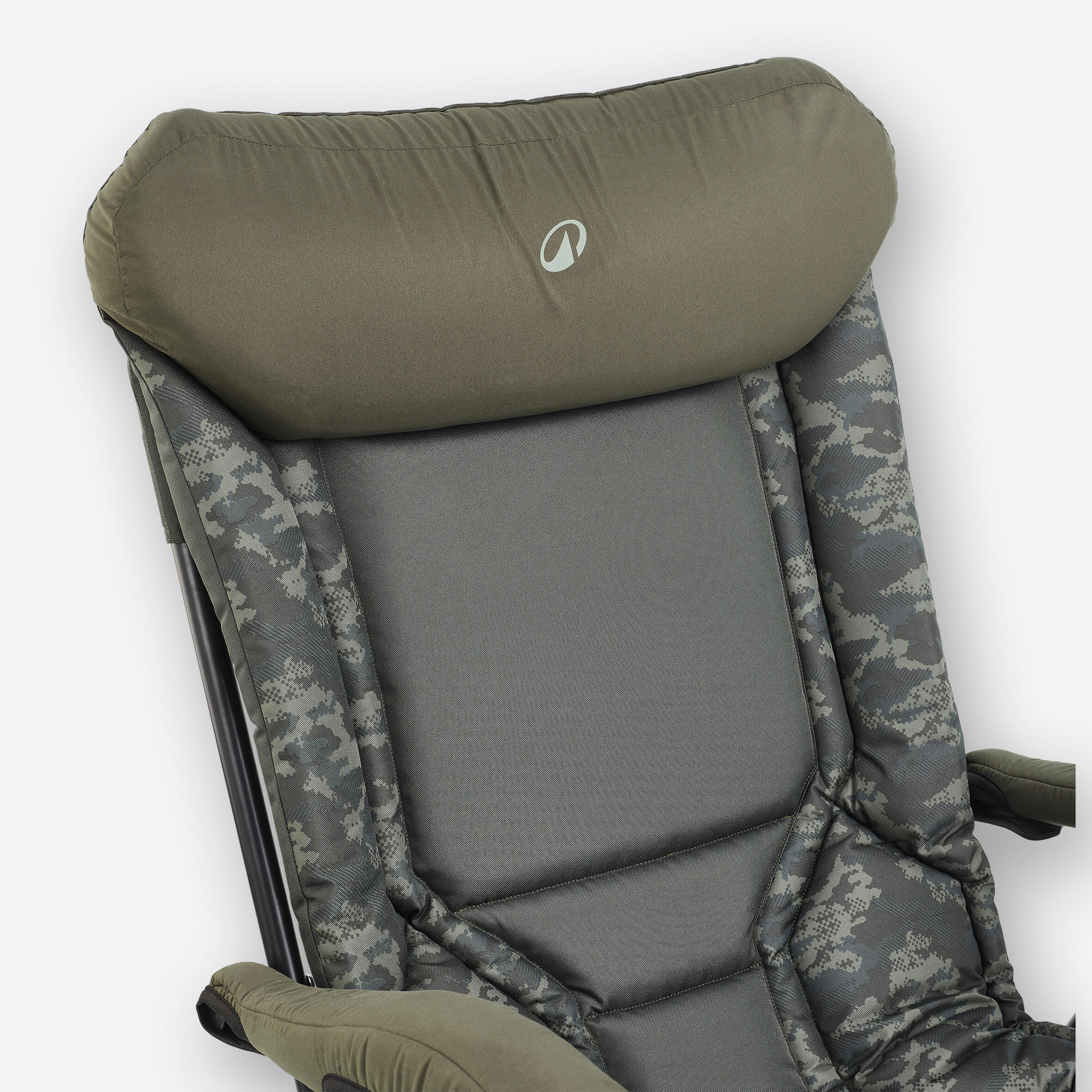 Camping Bed Chair Foldable Morphoz - Camo green