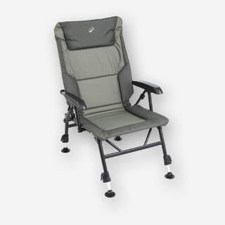Carp Fishing Levelchair 500 Compact and Foldable Supports up to 110 Kg - Green