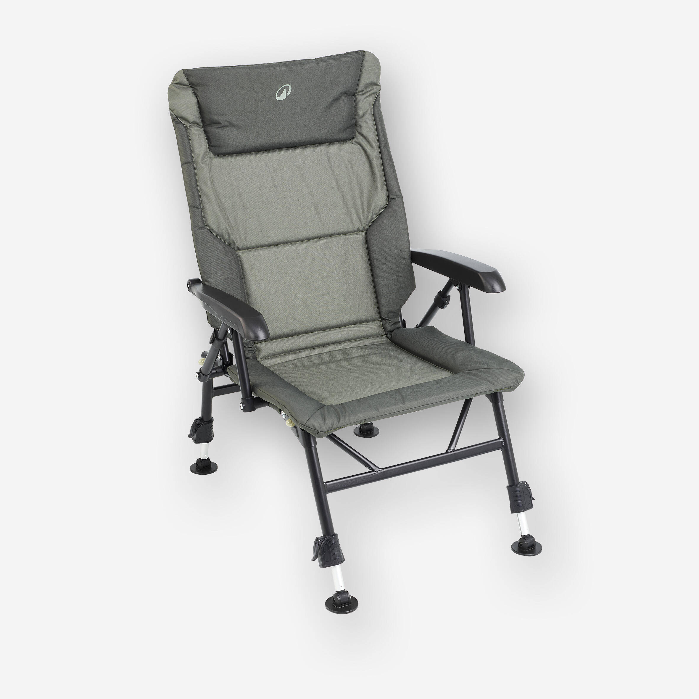 Carp Fishing Levelchair 500 Compact and Foldable Supports up to 110 Kg - Green -  1