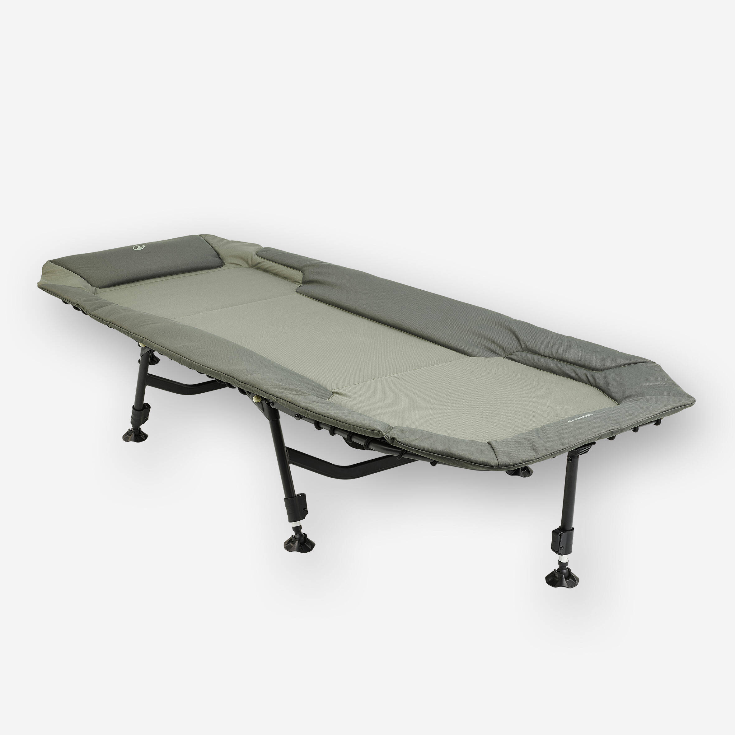 Carp Fishing Bedchair 500 Compact and Foldable Supports up to 110 Kg - Green -  1