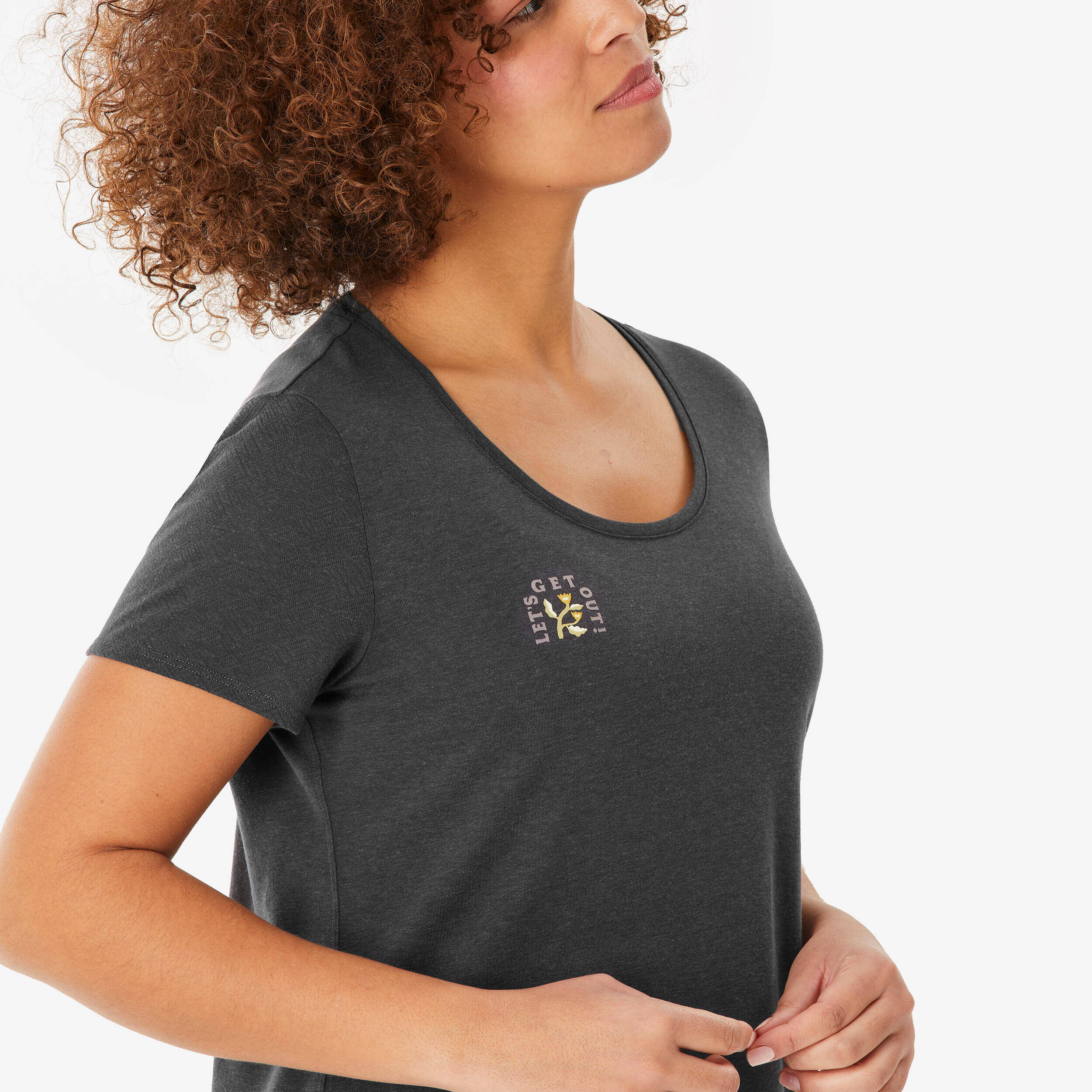 Women’s hiking T-shirt, NH500 - Grey -  5