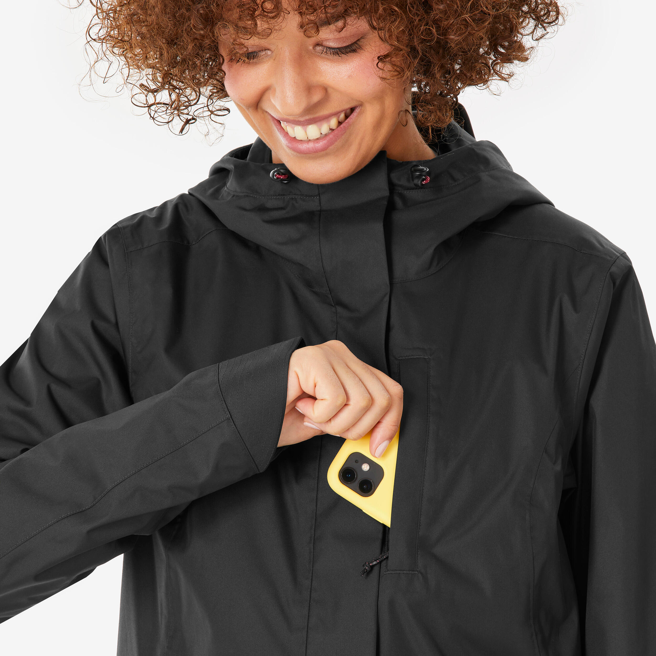 Women's Hiking Waterproof Jacket, NH 500 - QUECHUA