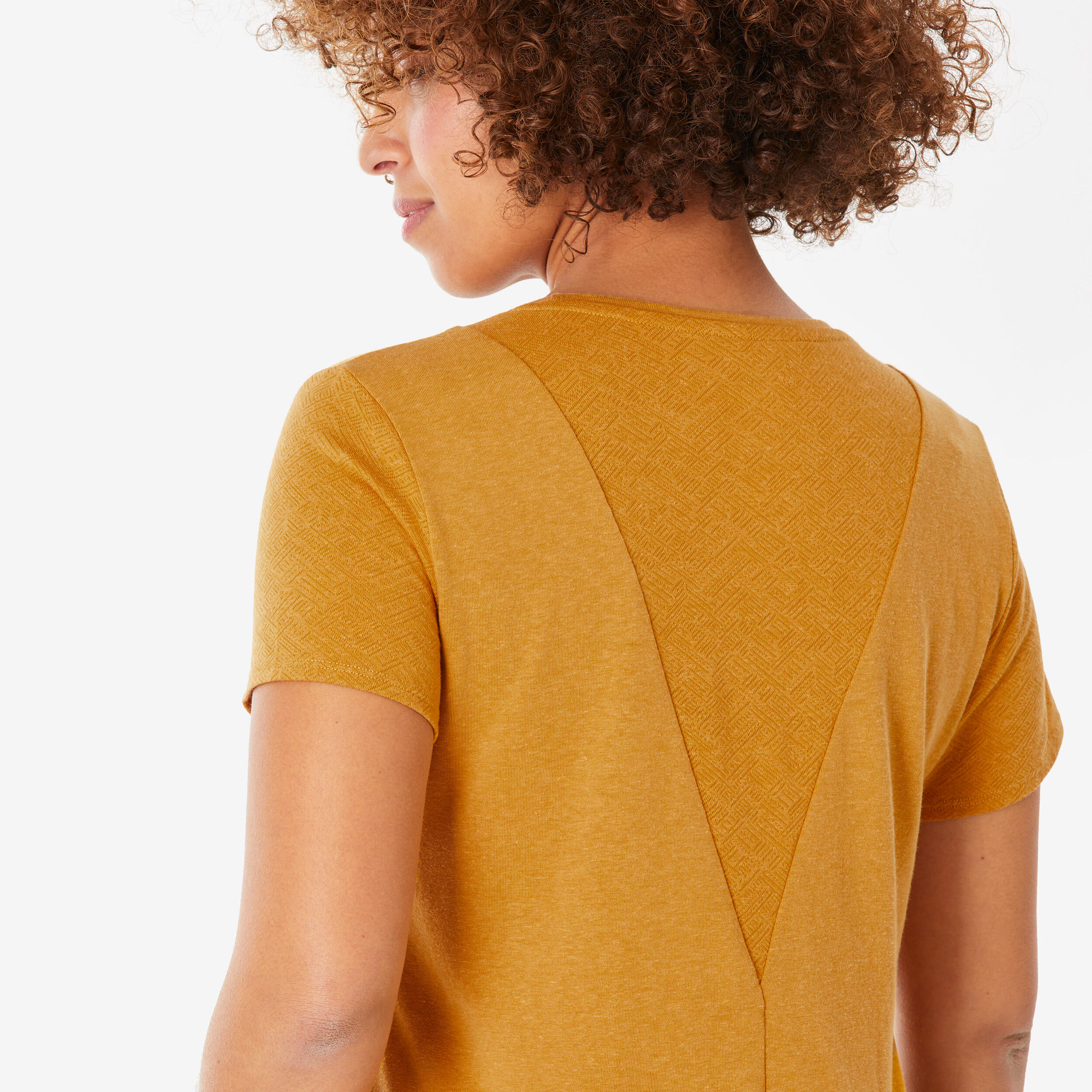 Wandel T-shirt voor dames NH500 okergeel 5/6
