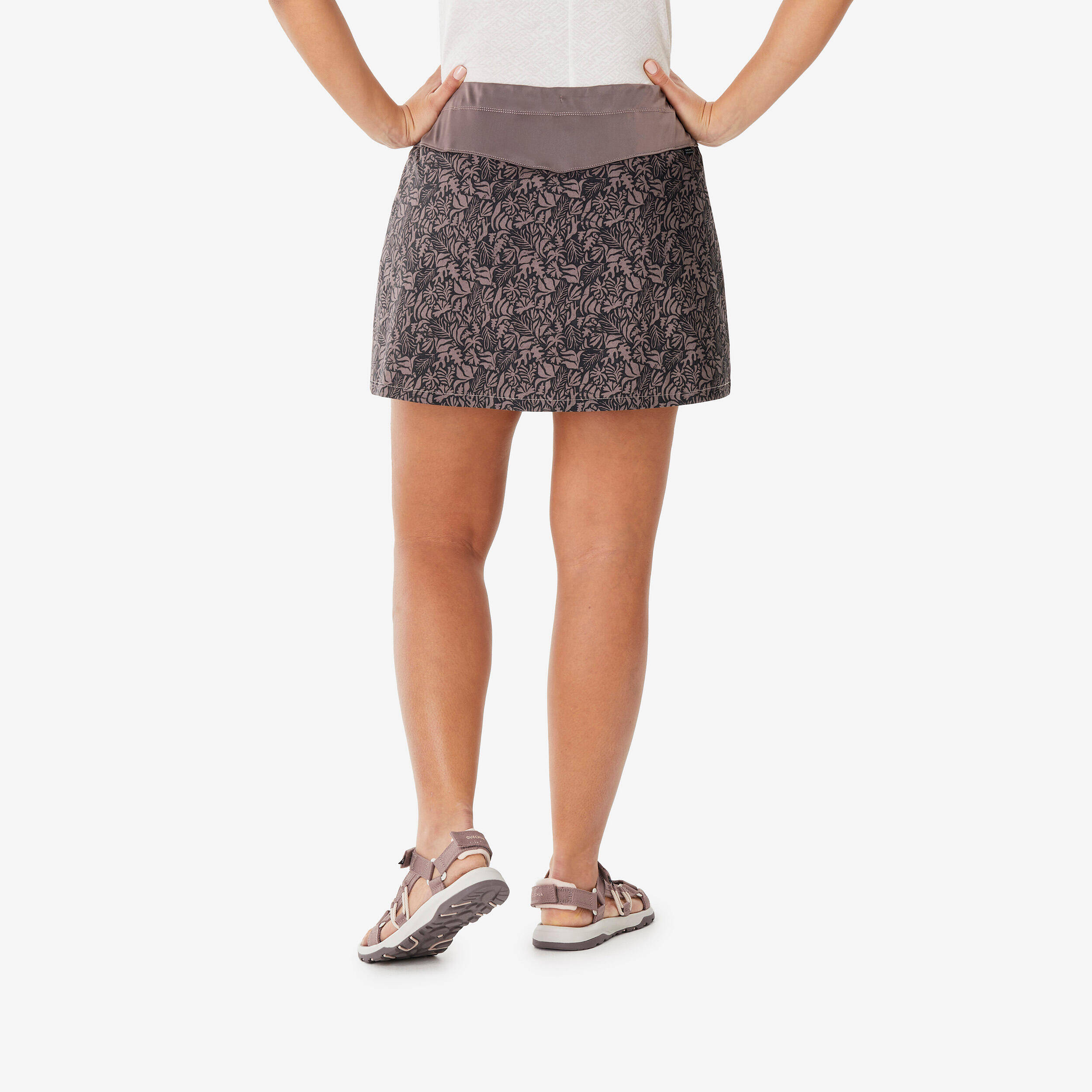 Women’s hiking skort, NH500 - Purple -  2