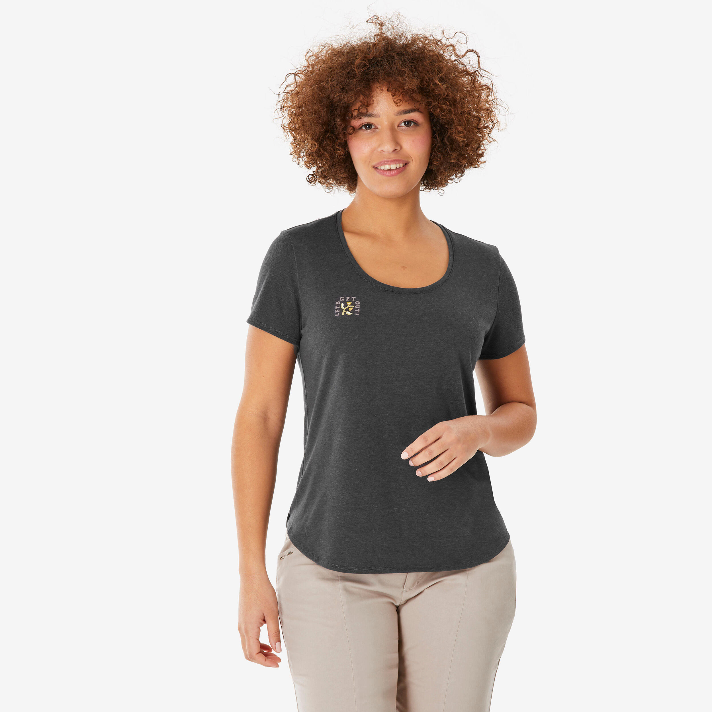 quechua Women’s hiking T-shirt, NH500 - Grey-picture-10