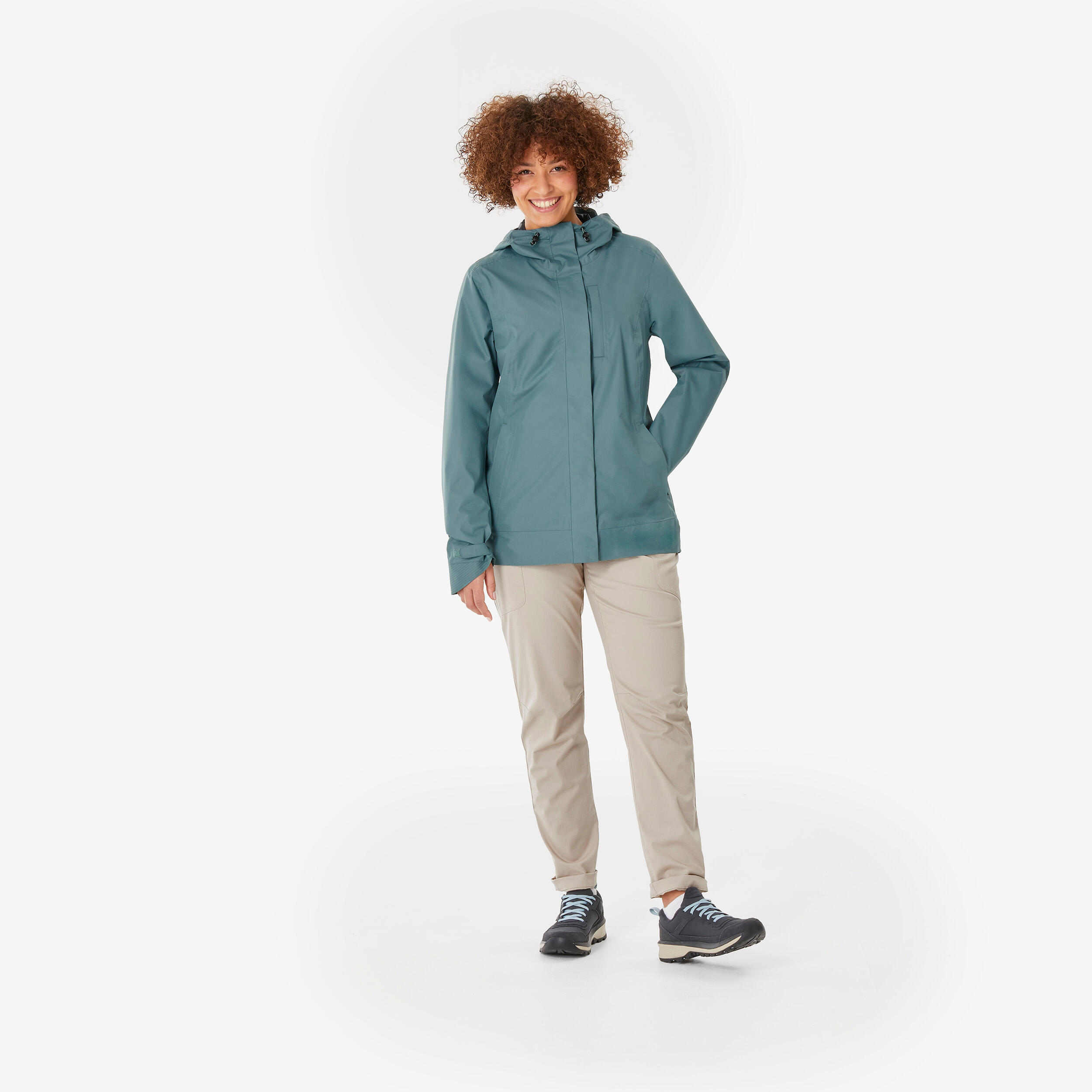 Women's Hiking Waterproof Jacket, NH 500 - QUECHUA