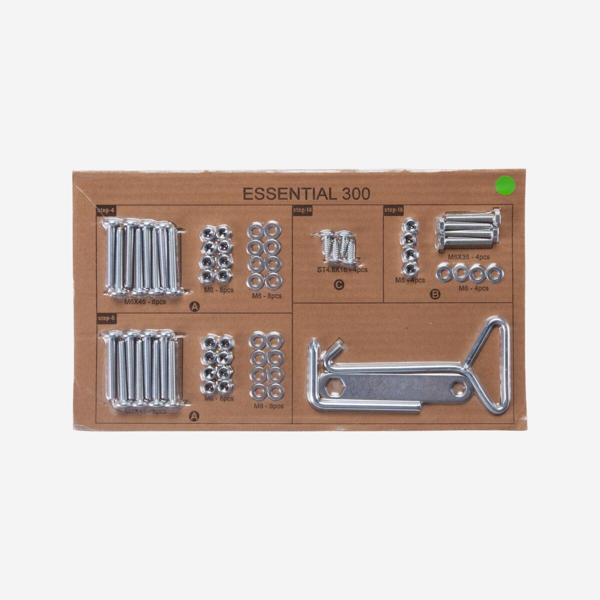 Kit visserie montage, pièce détachée trampoline, Essential 300