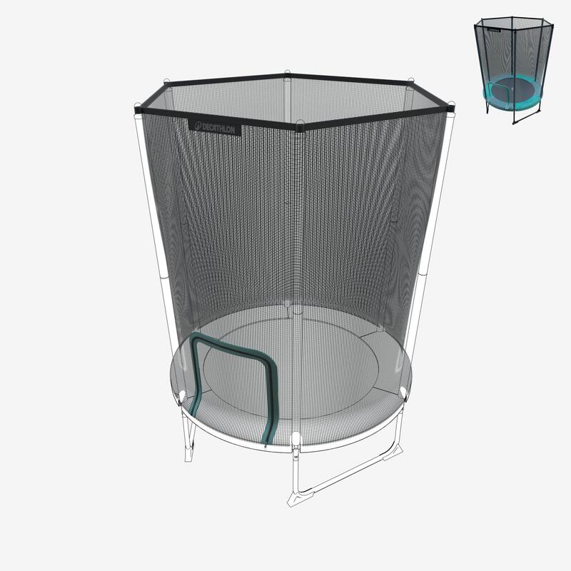 Filet protection zippé, pièce détachée trampoline, 140 intérieur