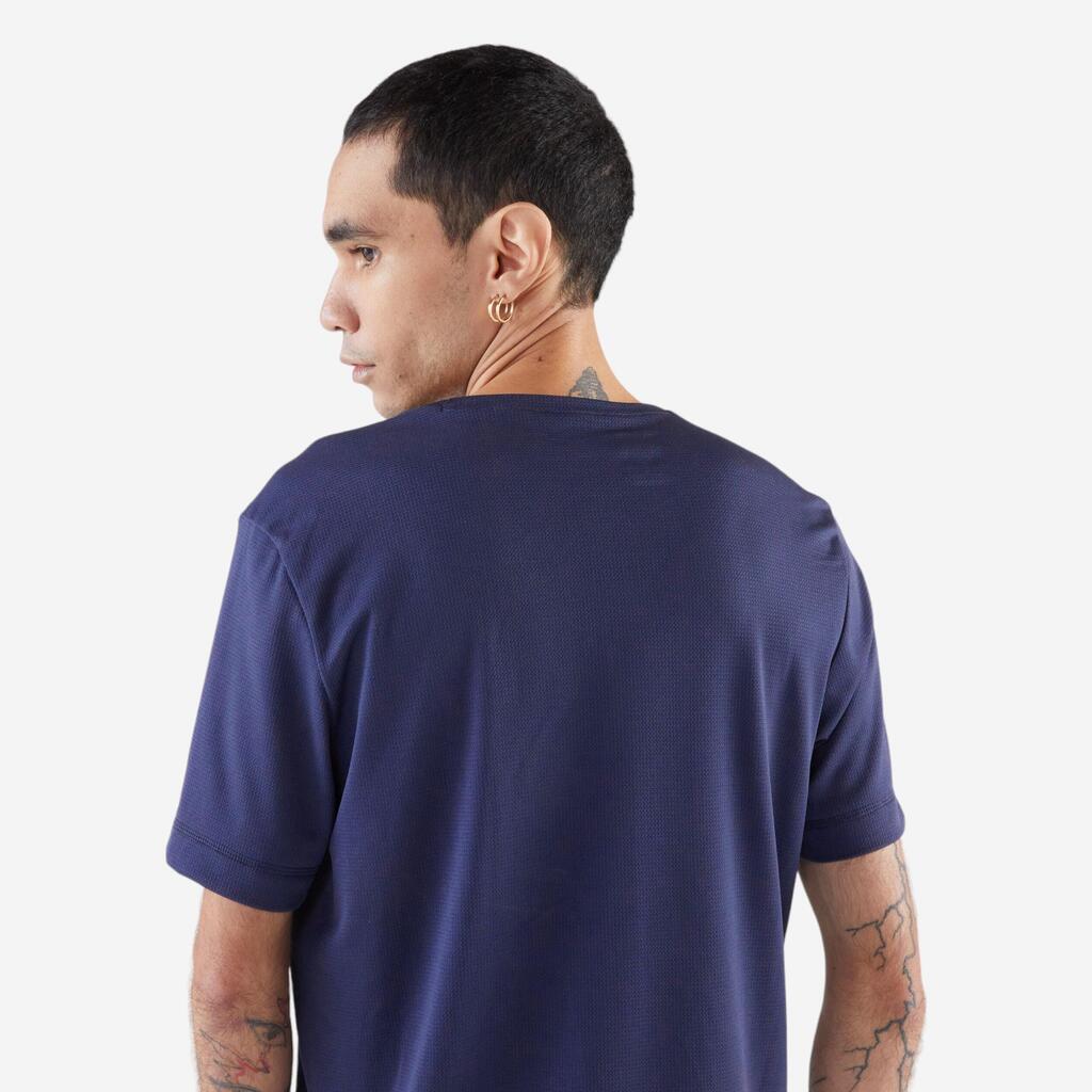 T-shirt de running respirant homme - kiprun run 100 dry bleu foncé