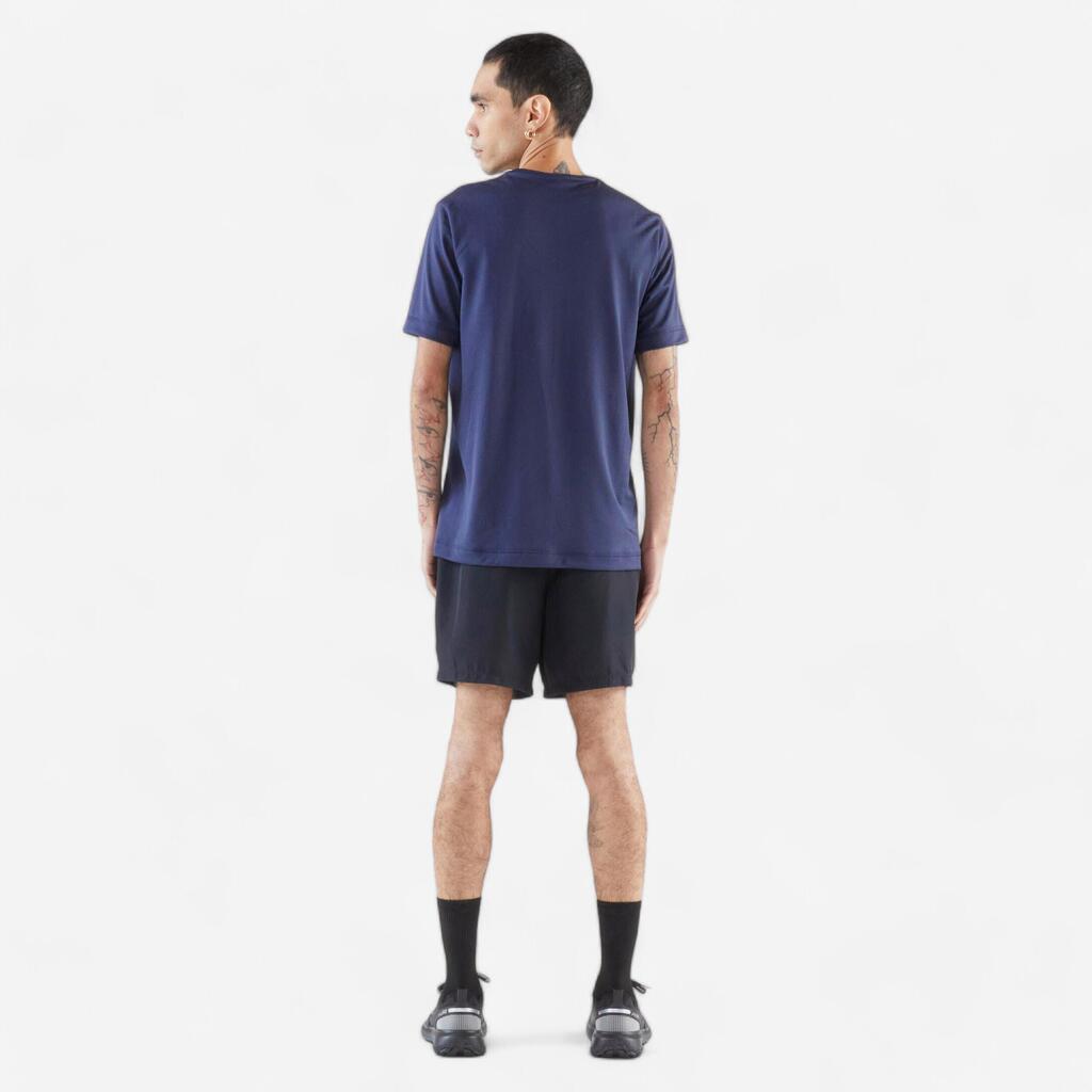 T-shirt de running respirant homme - kiprun run 100 dry bleu foncé