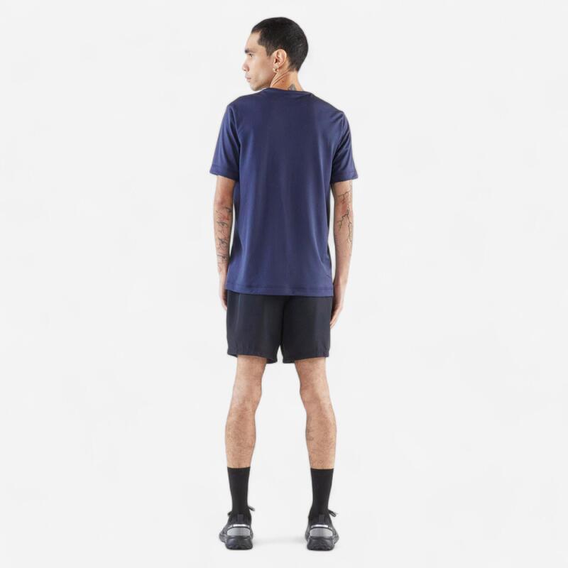 T-shirt de running respirant homme - kiprun run 100 dry bleu foncé