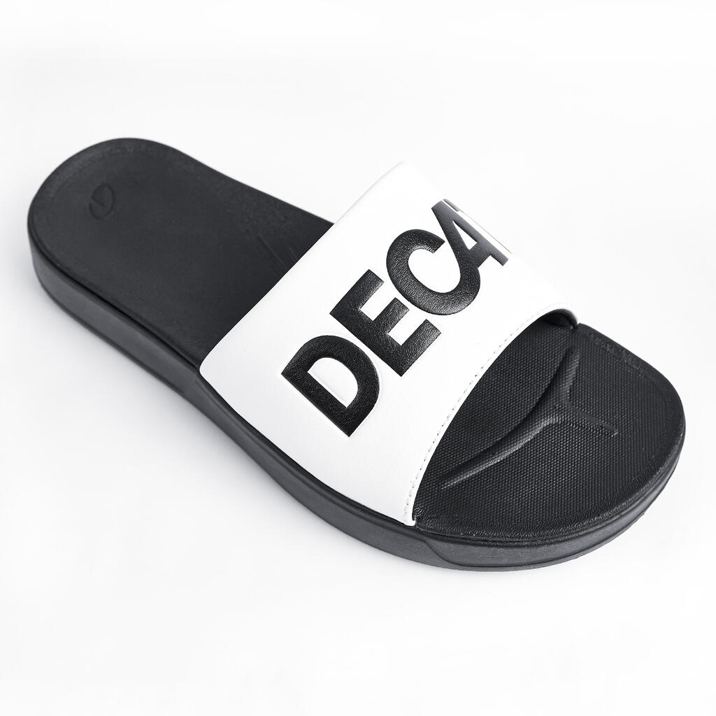 Sandales claquettes piscine 900 collector noir blanc