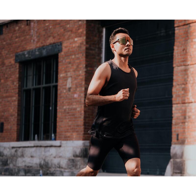 Maiou respirant Alergare Jogging Run Dry Negru Bărbați 