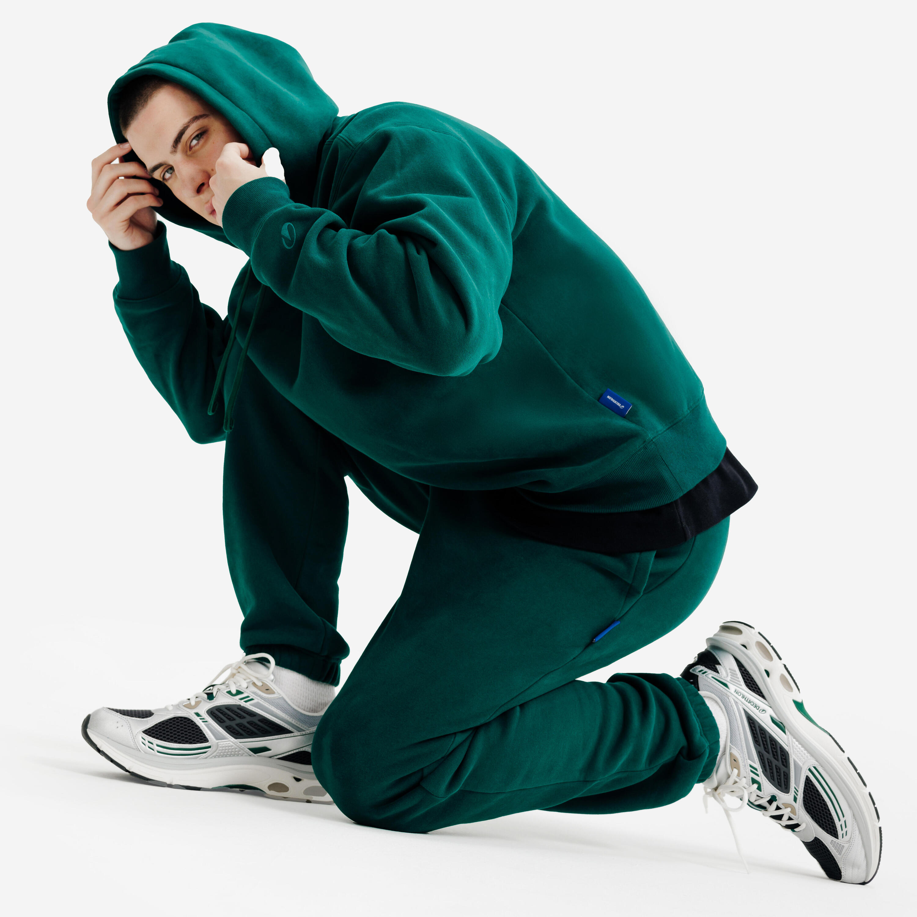 Sweat à capuche  homme, Elementals, vert 5/8