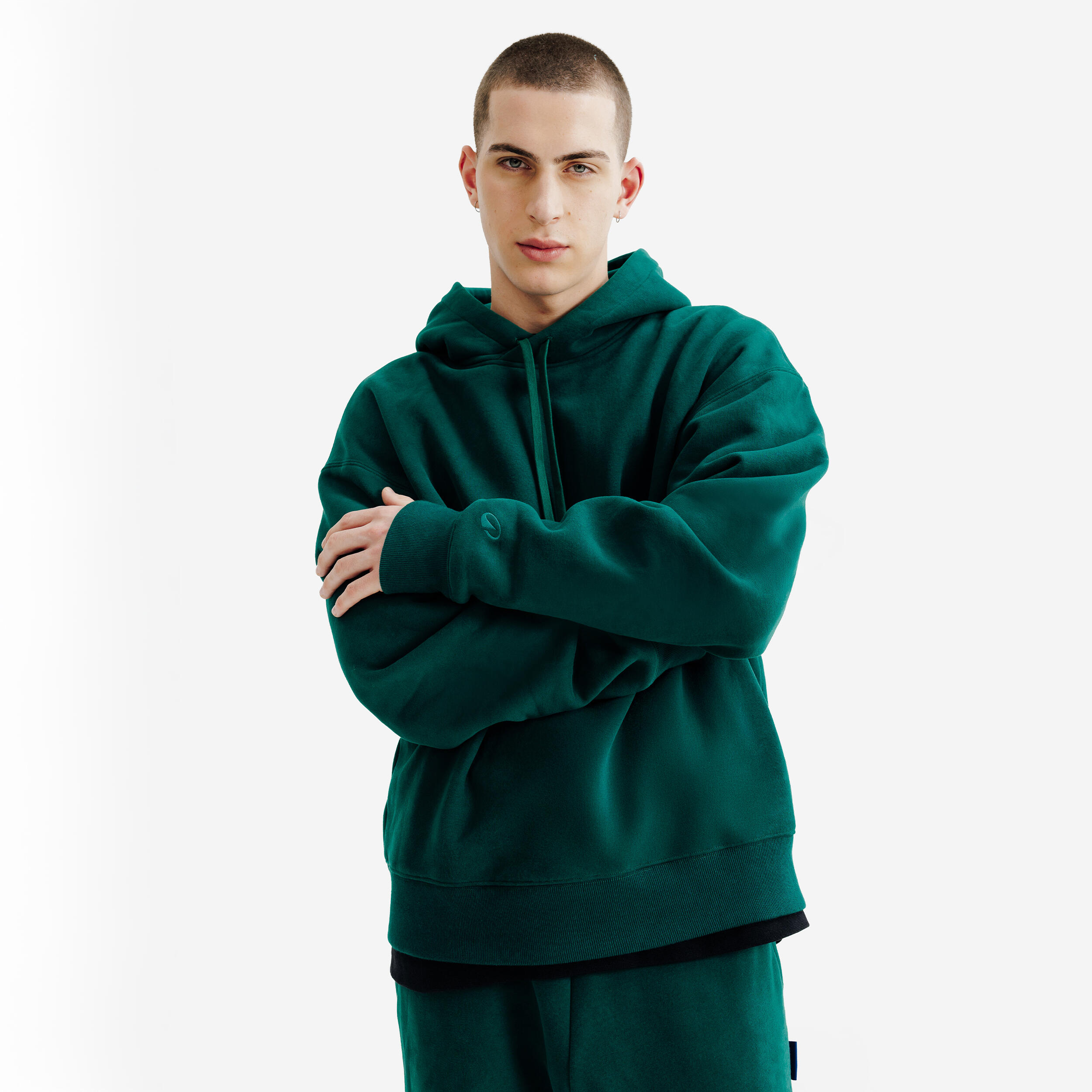 DECATHLON Herenhoodie Elementals groen