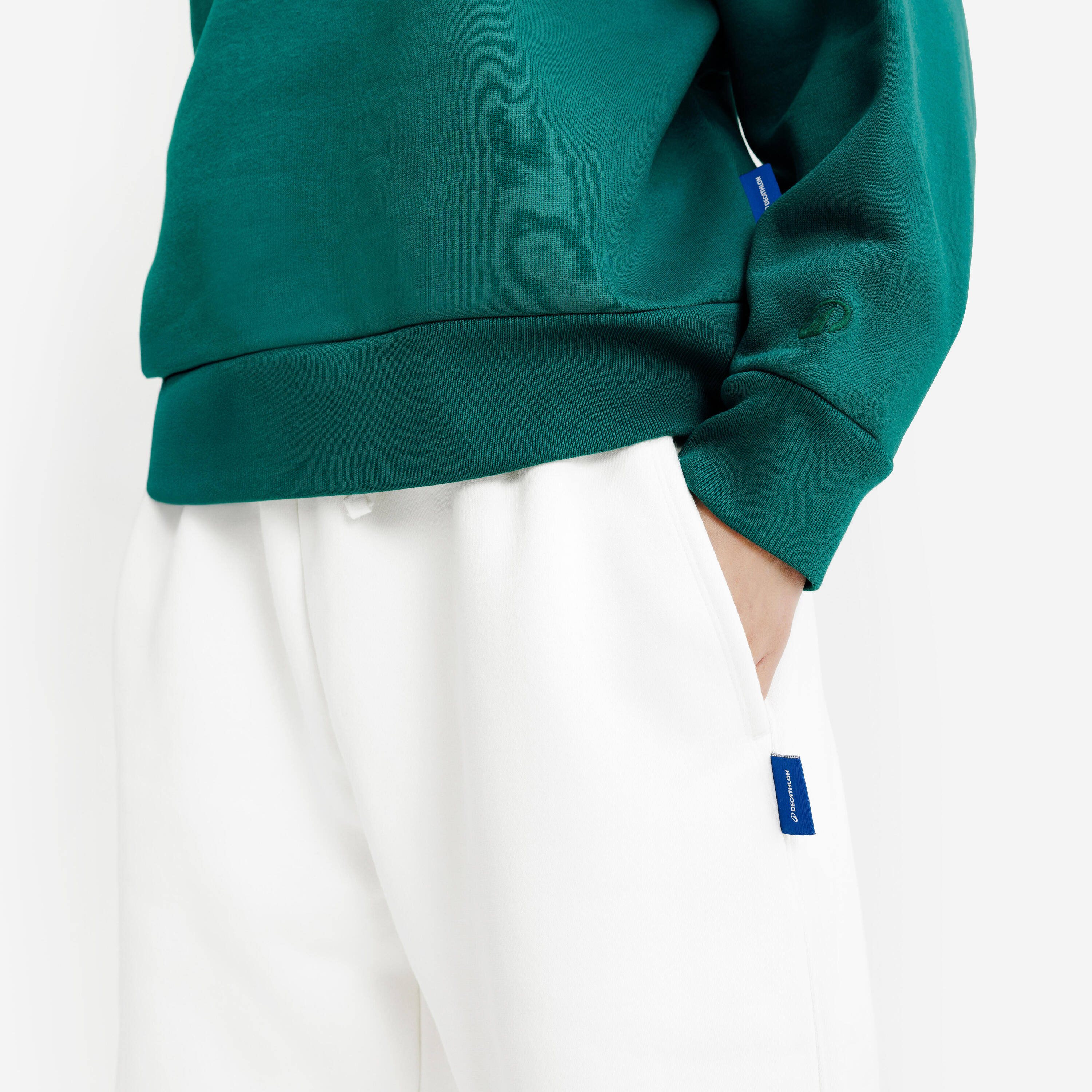 Felpa donna ELEMENTALS girocollo oversize pesante verde 6/7