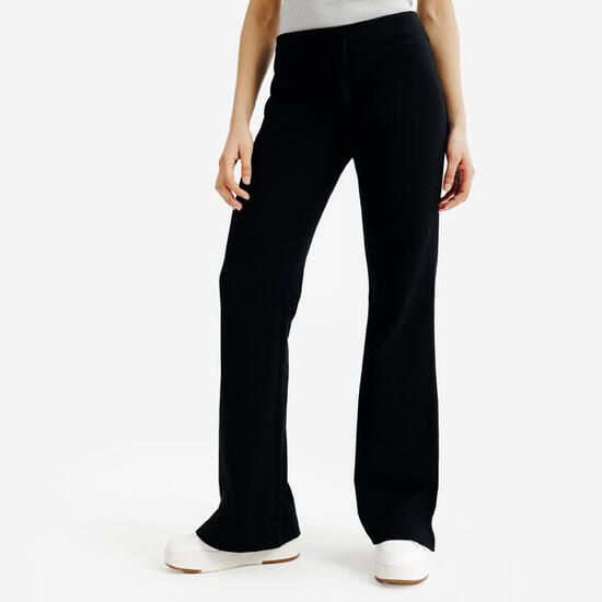 Legging évasé femme, Elementals, noir