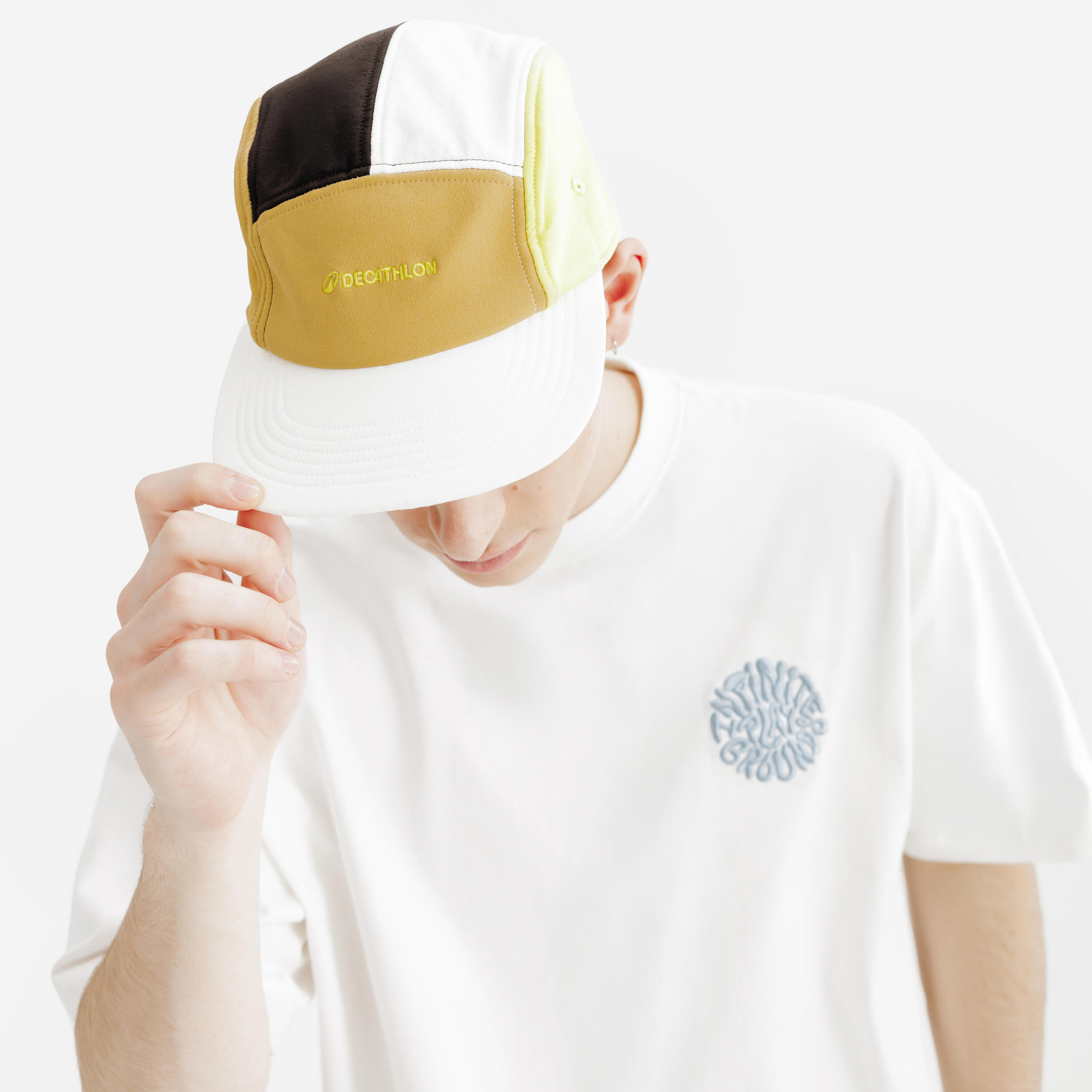Gorra 5 Paneles, blanco, verde, beige 2/8
