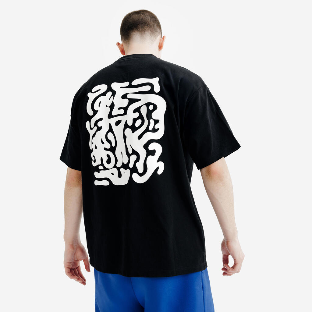 T-shirt graphique mixte, Elementals, noir