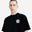 Tricou sport relax cu imprimeu grafic negru unisex