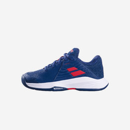 Chaussures de tennis enfant Multicourt - Babolat Propulse Jr bleu rouge