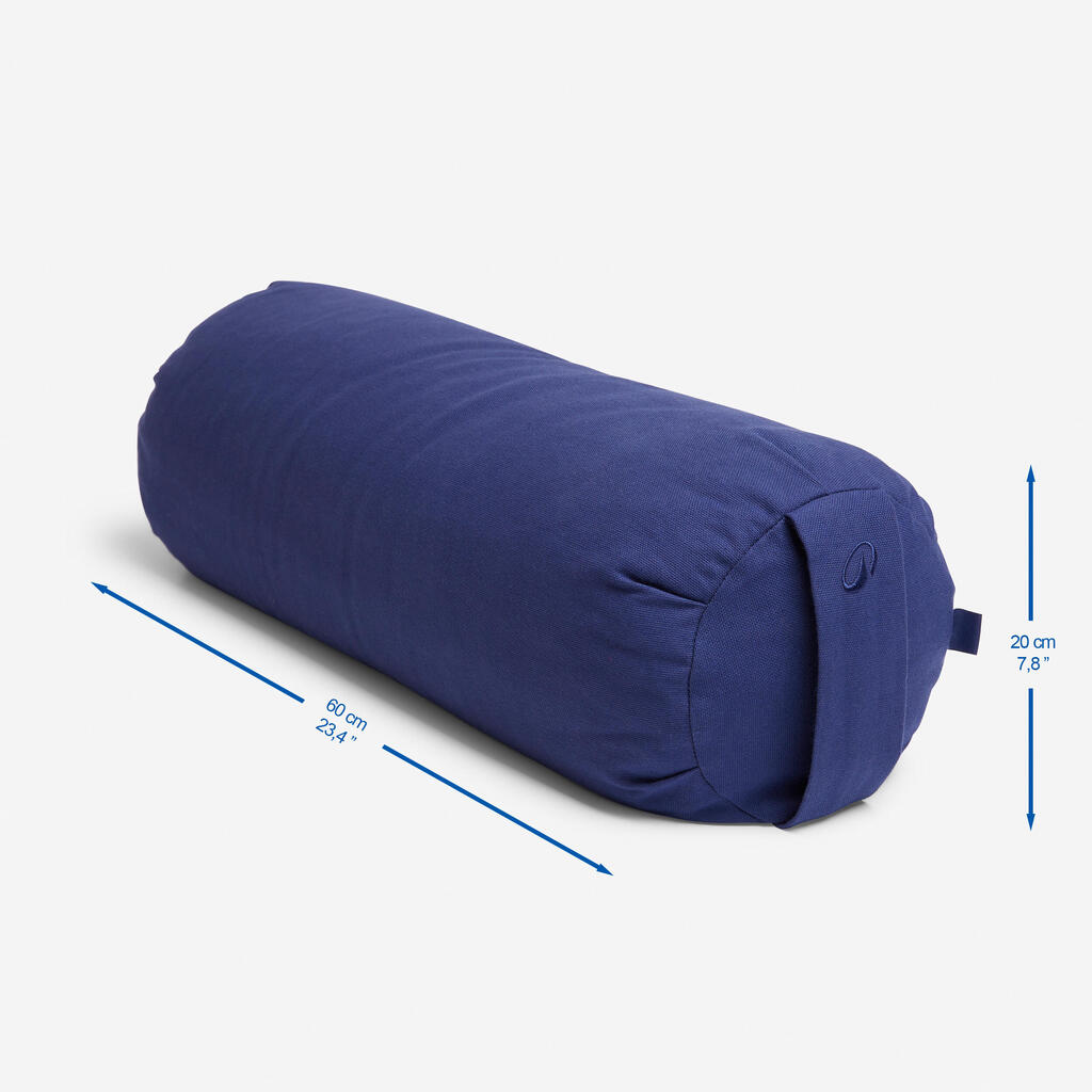 Yoga Spelt-Filled Round Bolster - Dark Blue