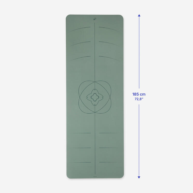 Saltea de yoga dinamică ultra-aderentă grosime 4 mm, Verde