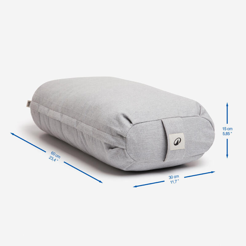 Bolster coussin plat de yoga, gris