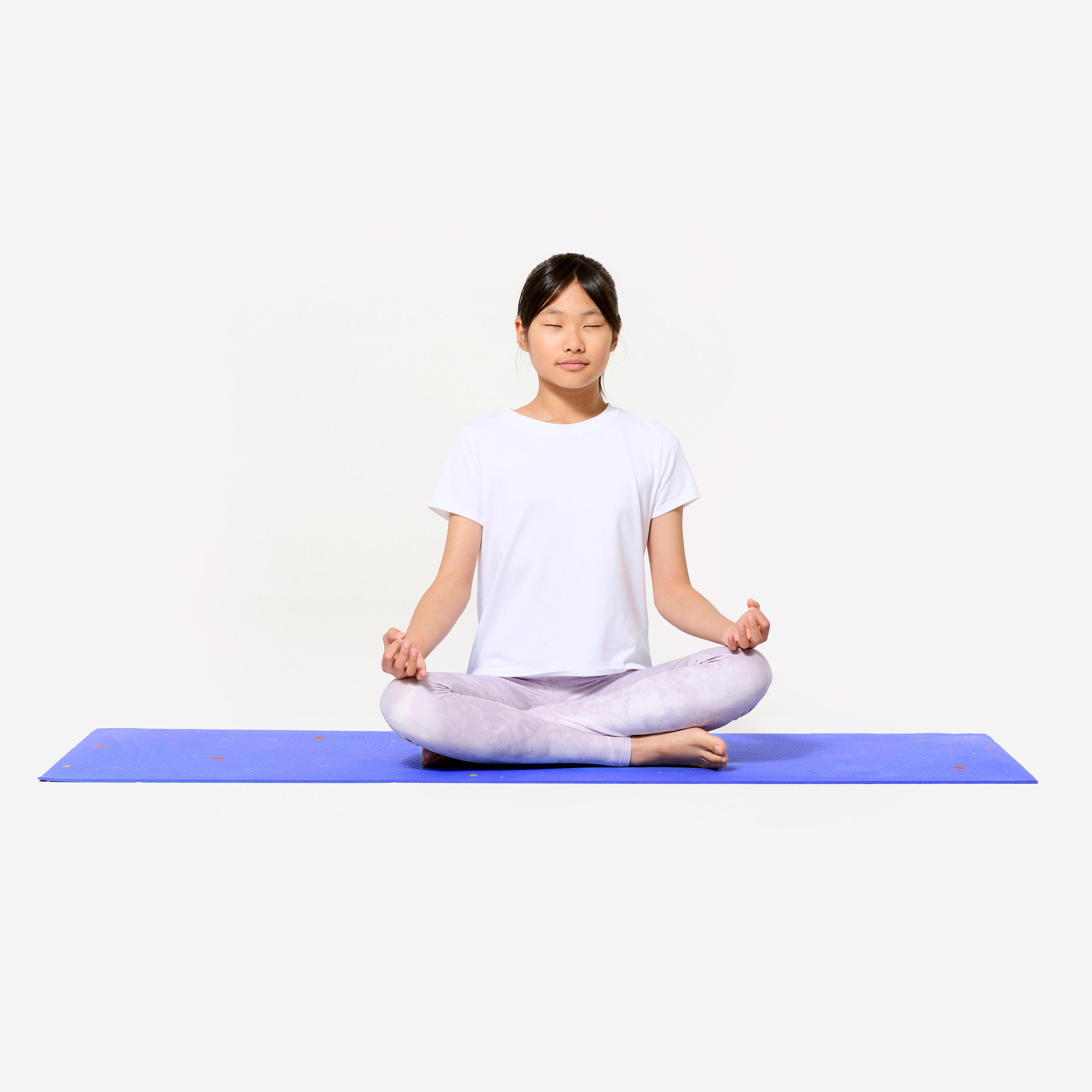 Tapete de Yoga Criança com Correias 5 mm de Espessura Azul 2/7